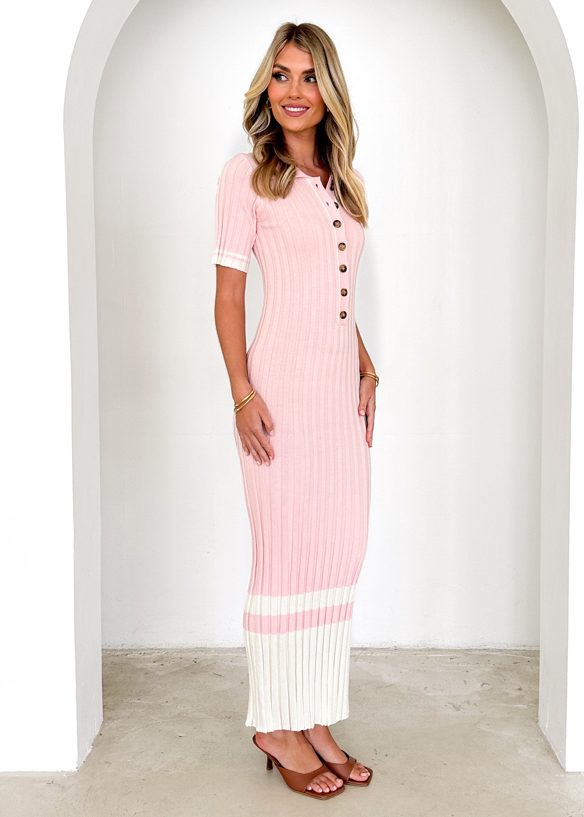 Franzine Knit Maxi Dress - Blush