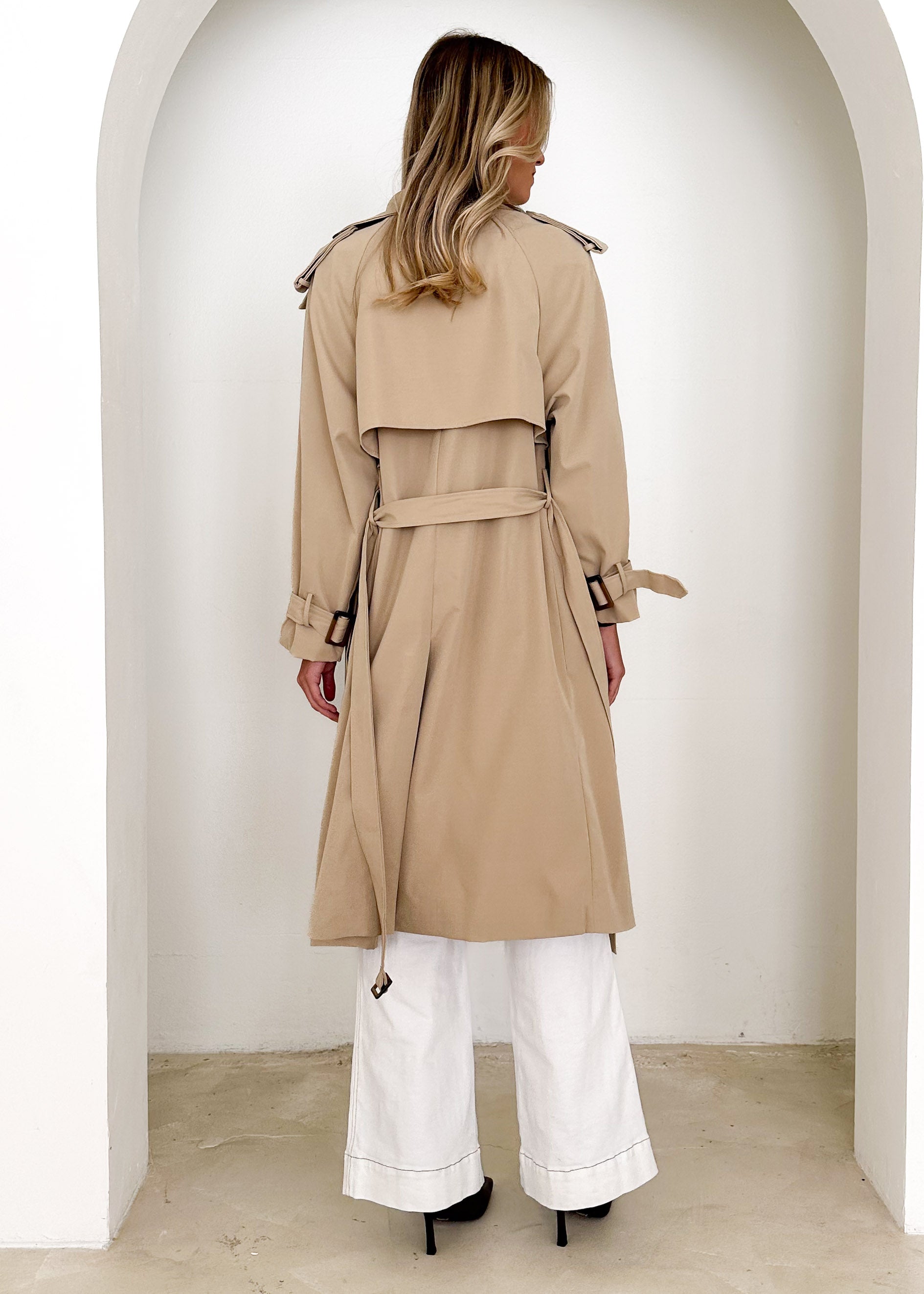 Taffie Trench Coat - Beige