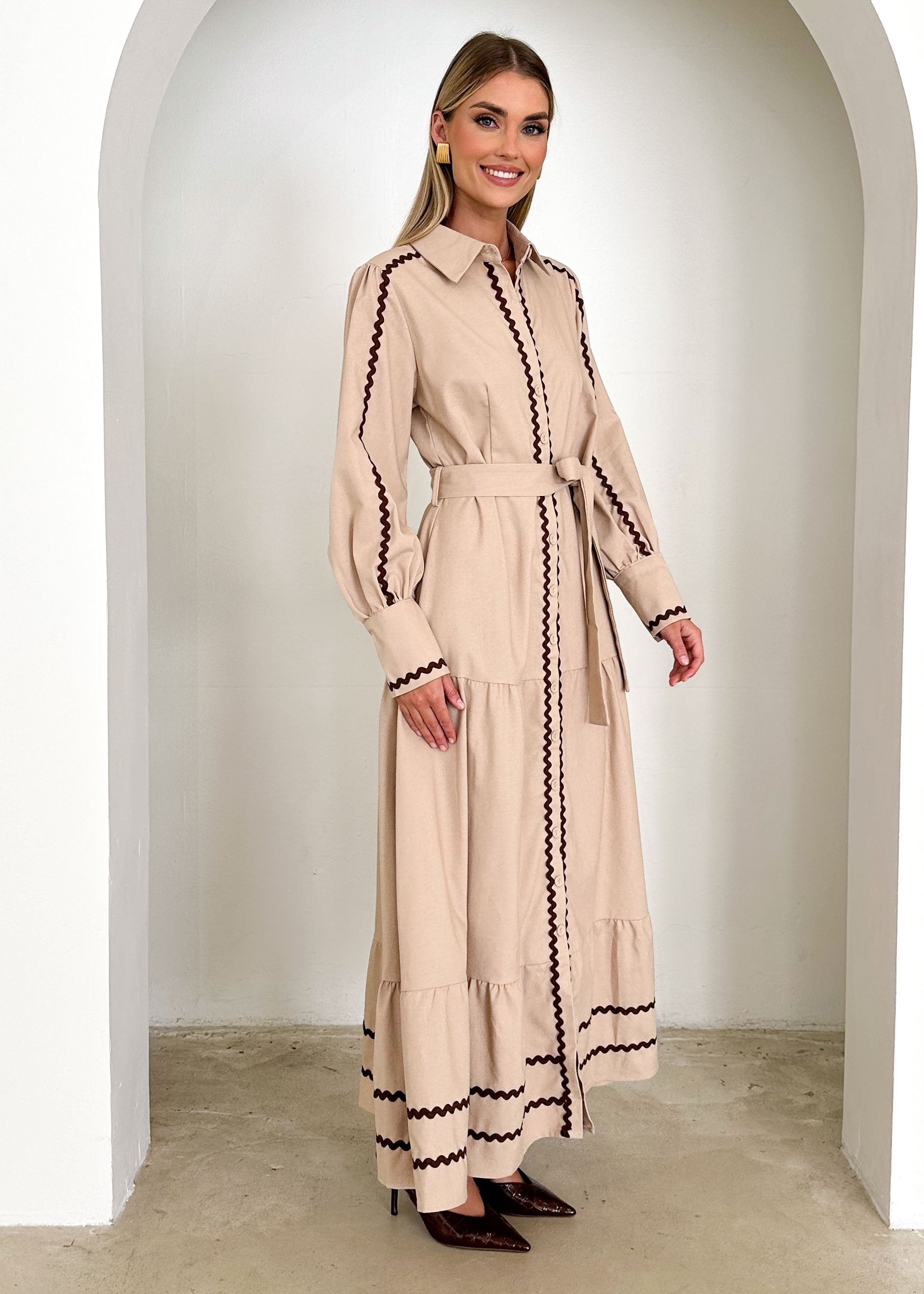 Jordana Maxi Dress - Beige