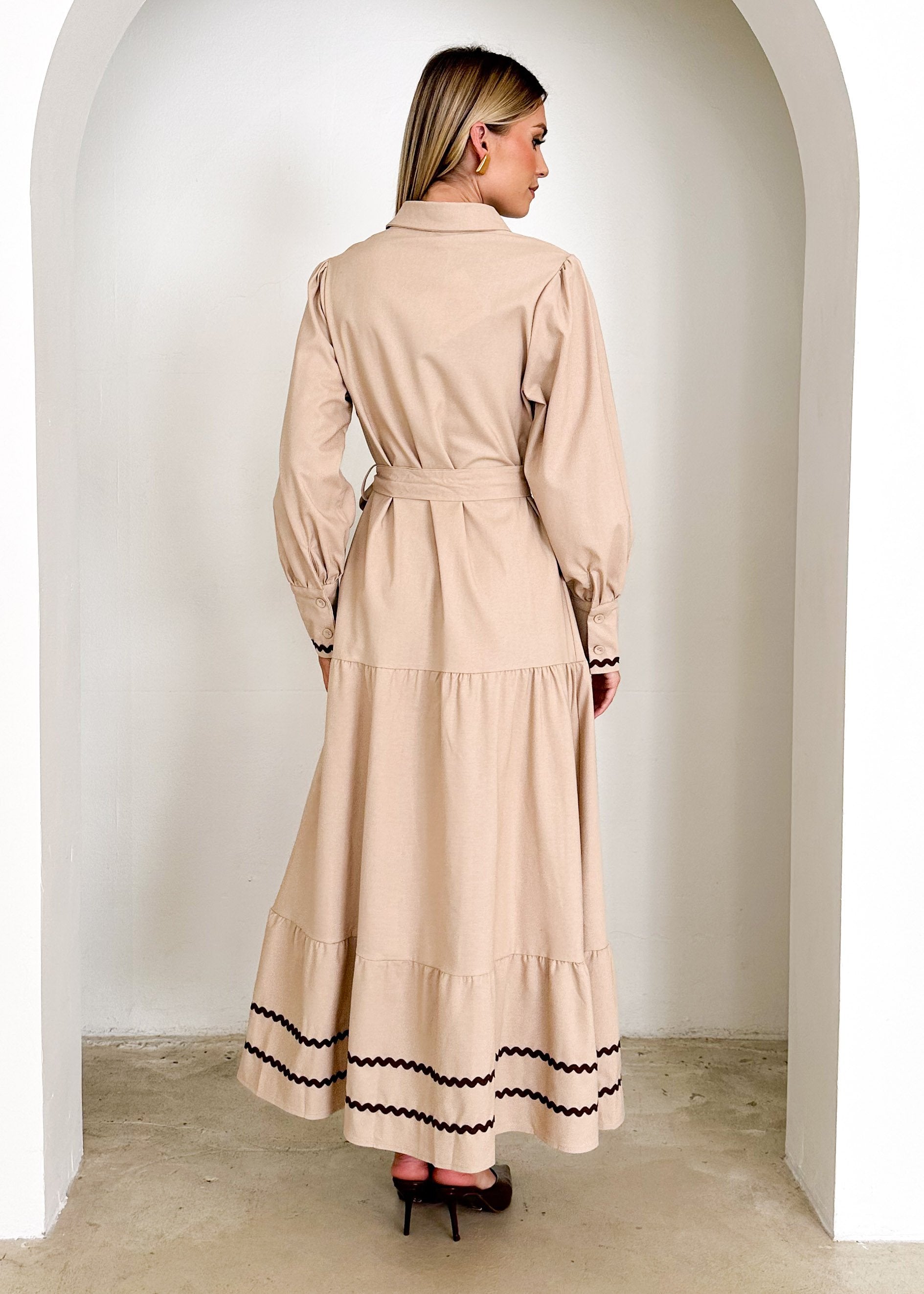 Jordana Maxi Dress - Beige