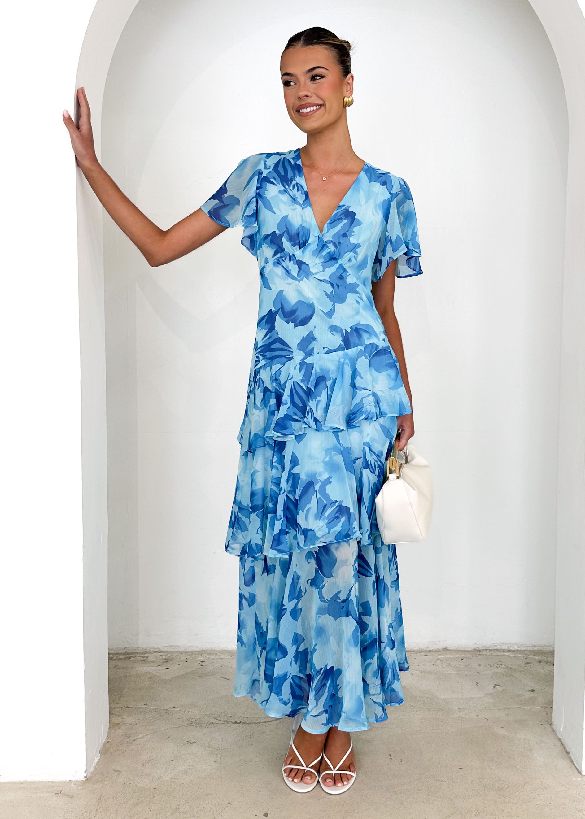 Venezia Maxi Dress - Blue Floral