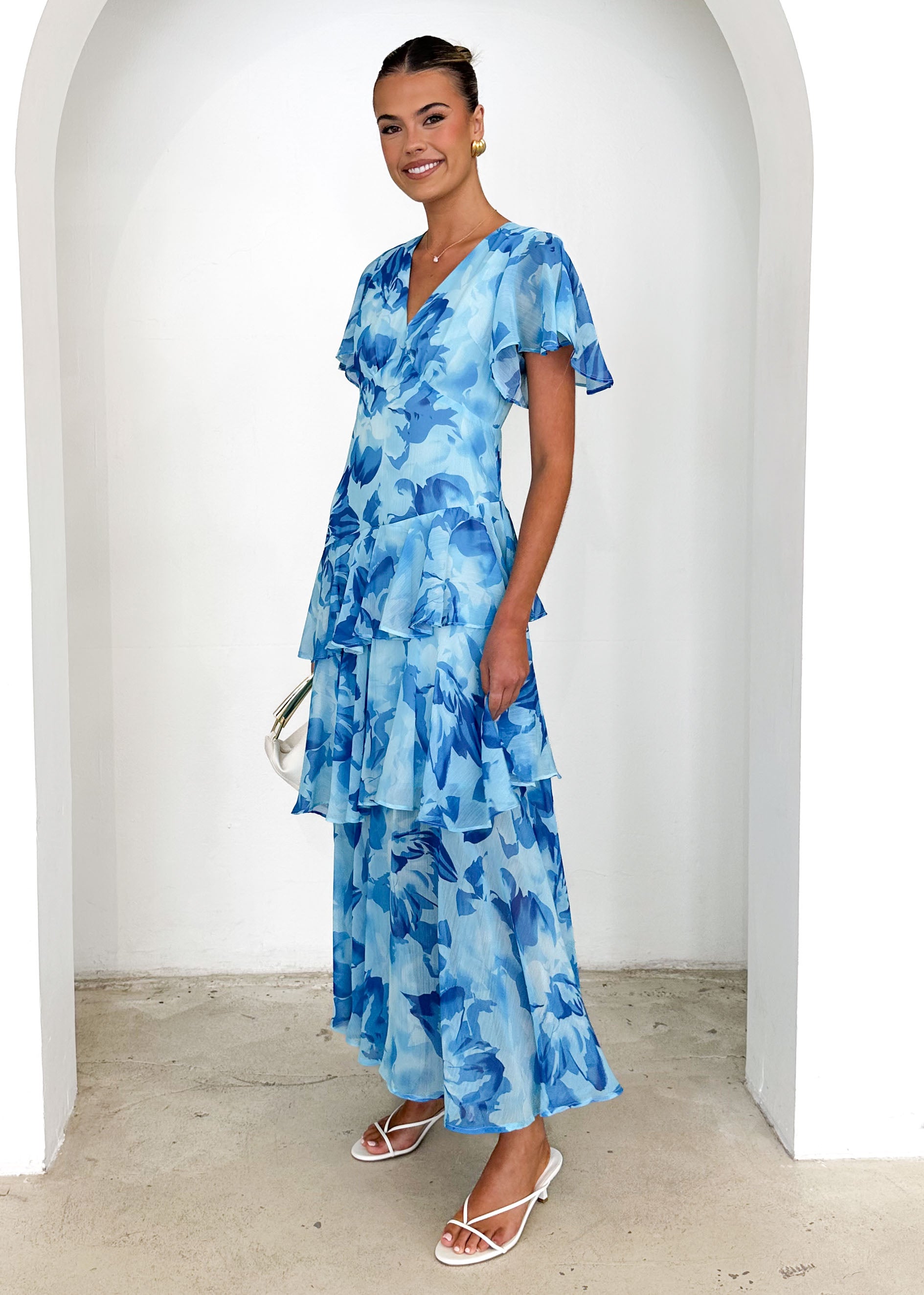 Venezia Maxi Dress - Blue Floral