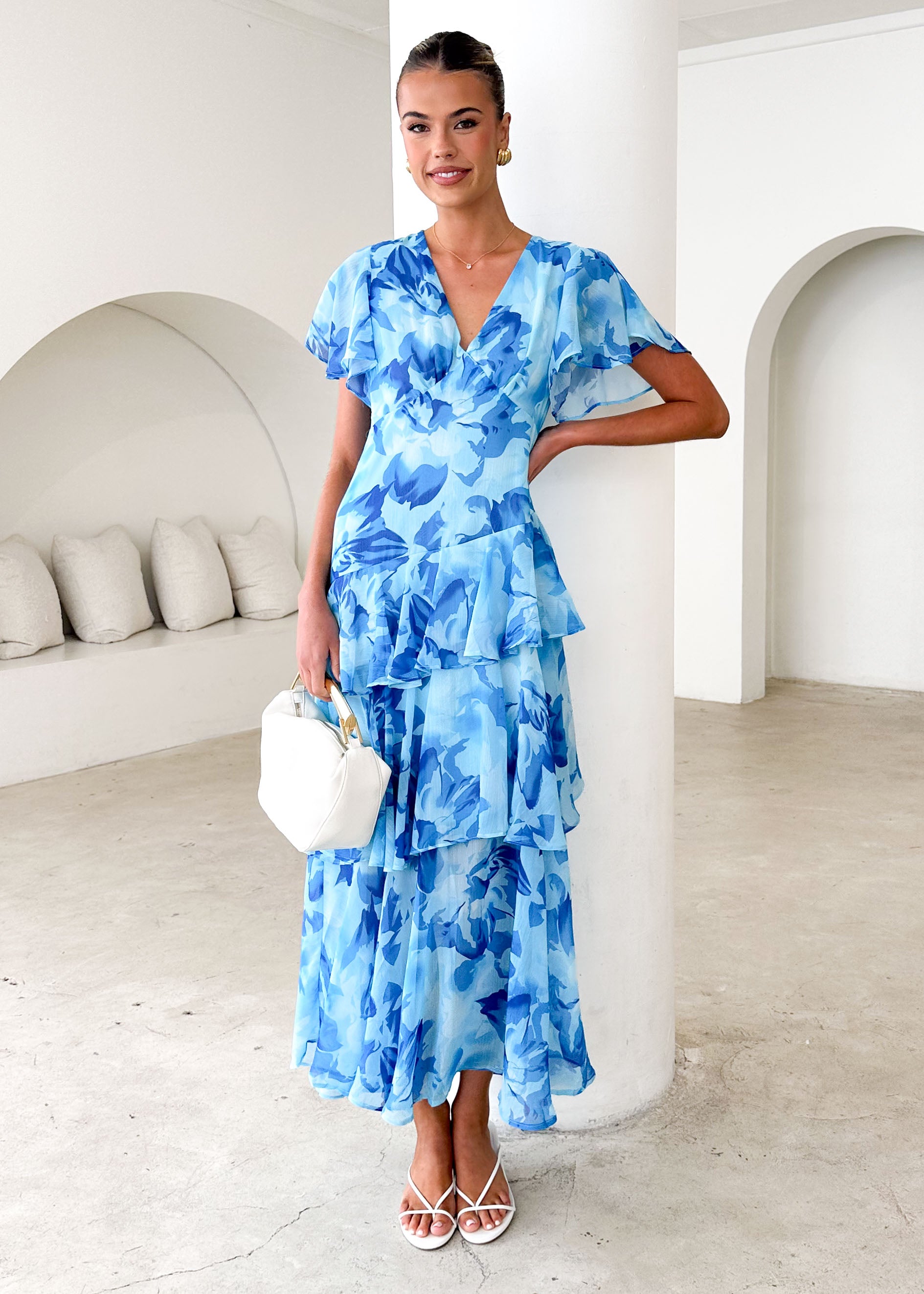 Venezia Maxi Dress - Blue Floral