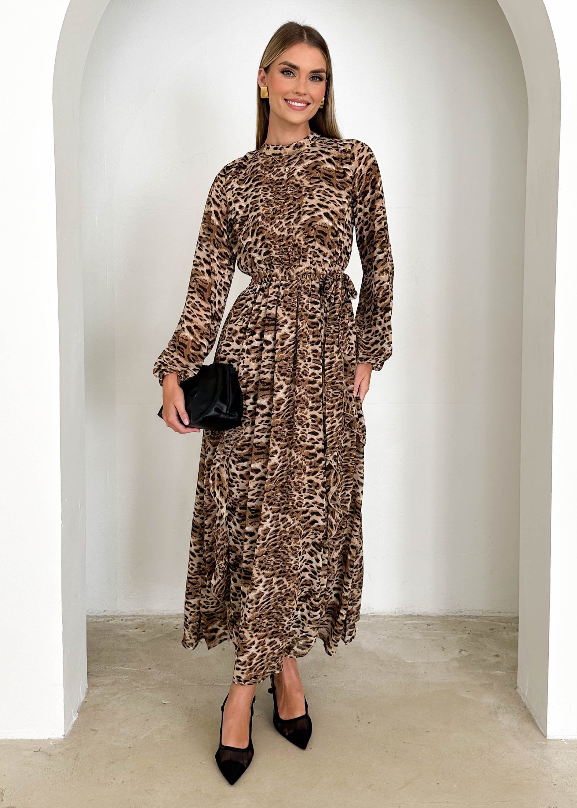 Carina Maxi Dress - Leopard