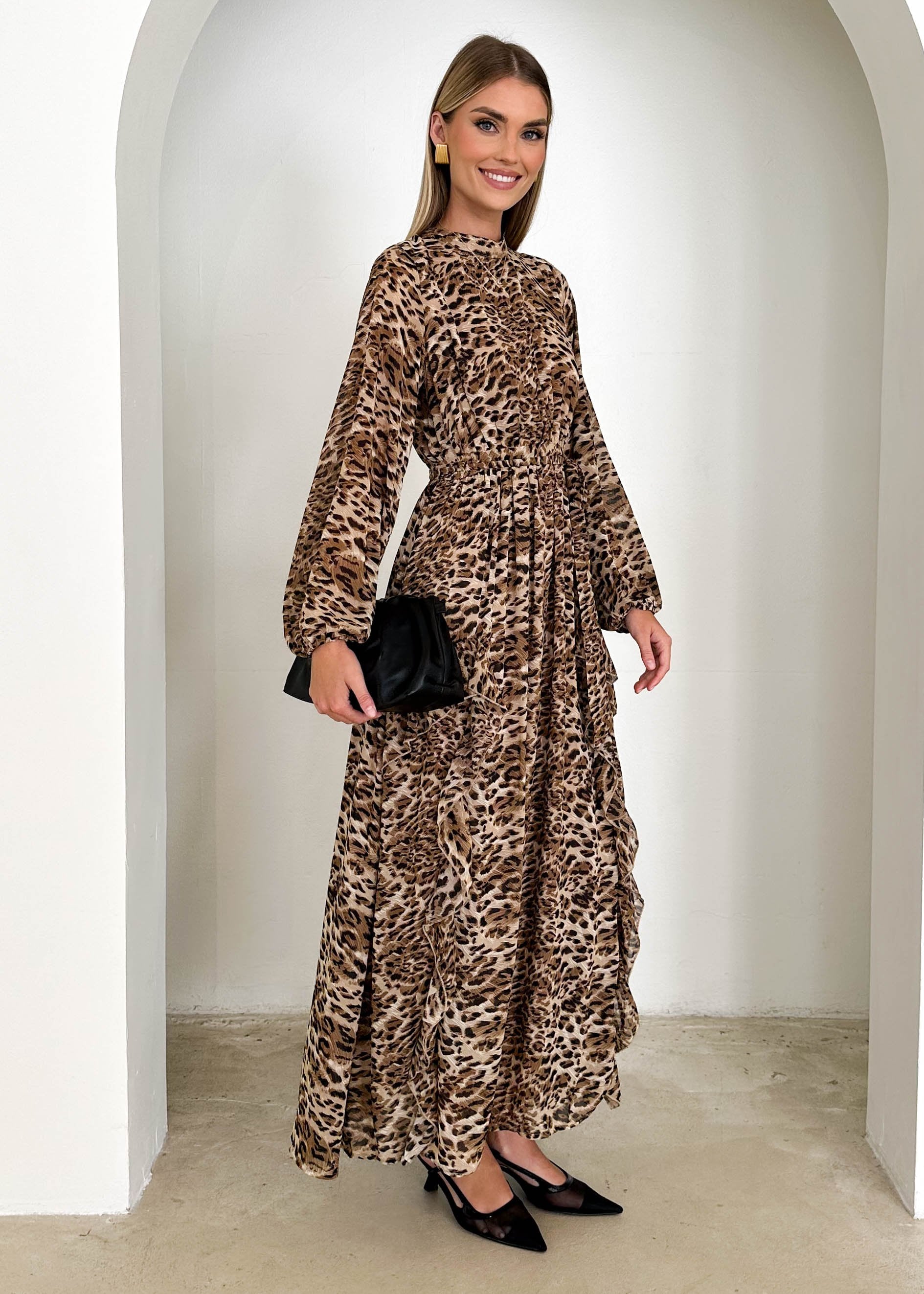 Carina Maxi Dress - Leopard