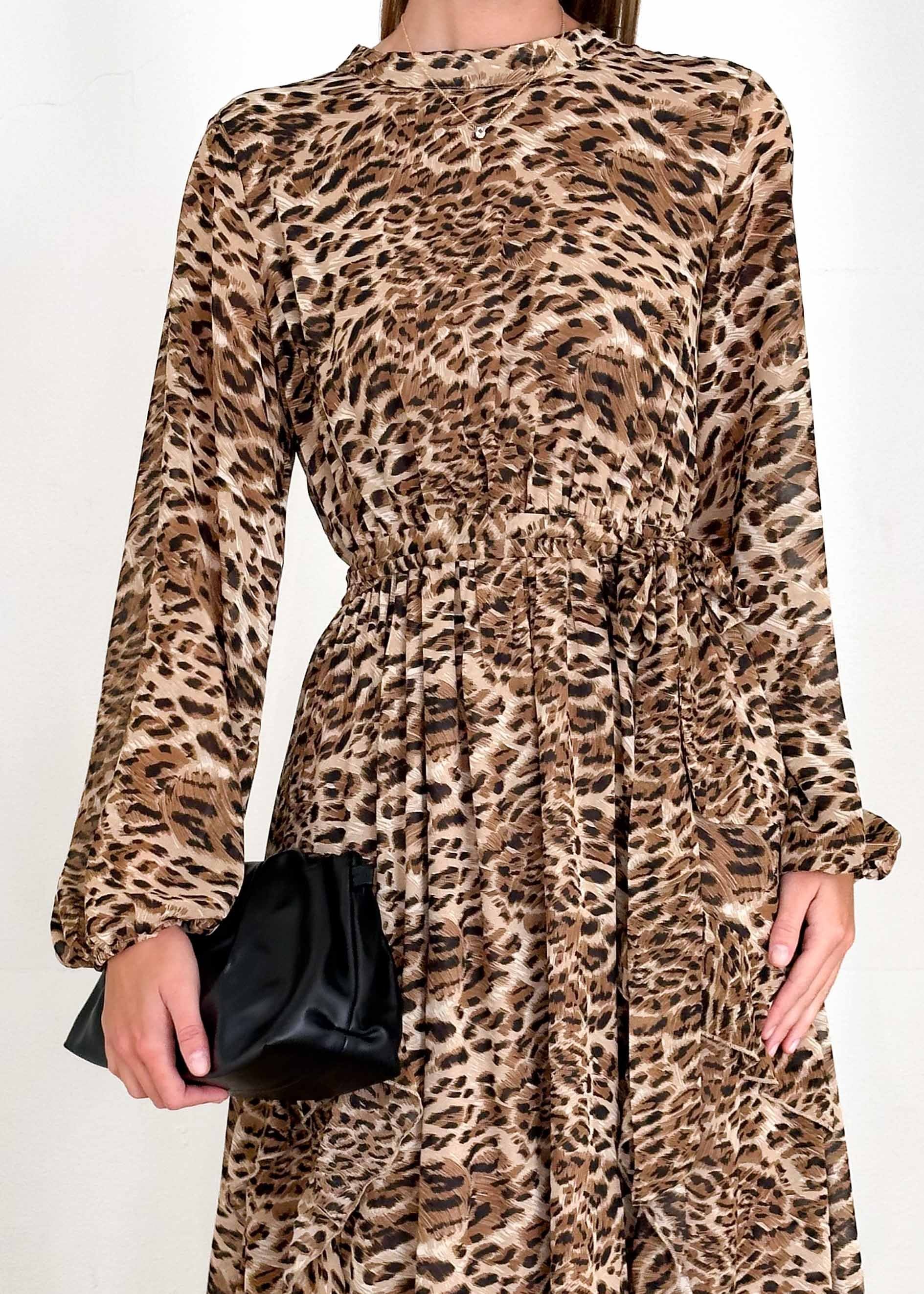 Carina Maxi Dress - Leopard