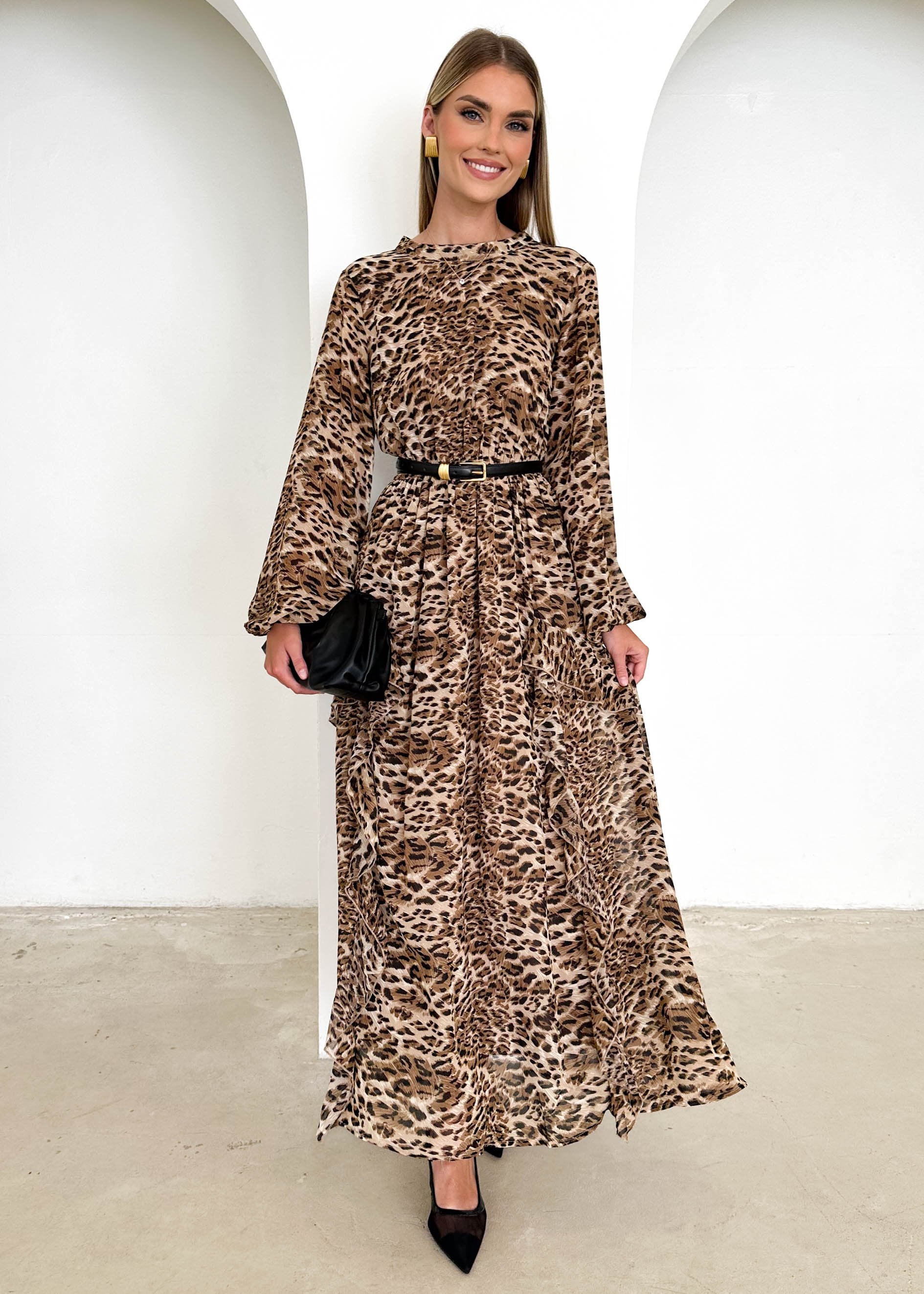 Carina Maxi Dress - Leopard