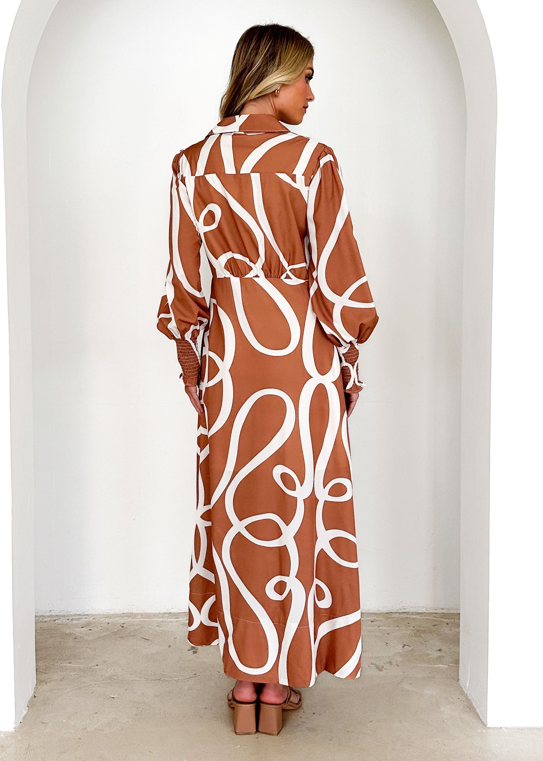 Sandero Maxi Dress - Caramel Ribbon