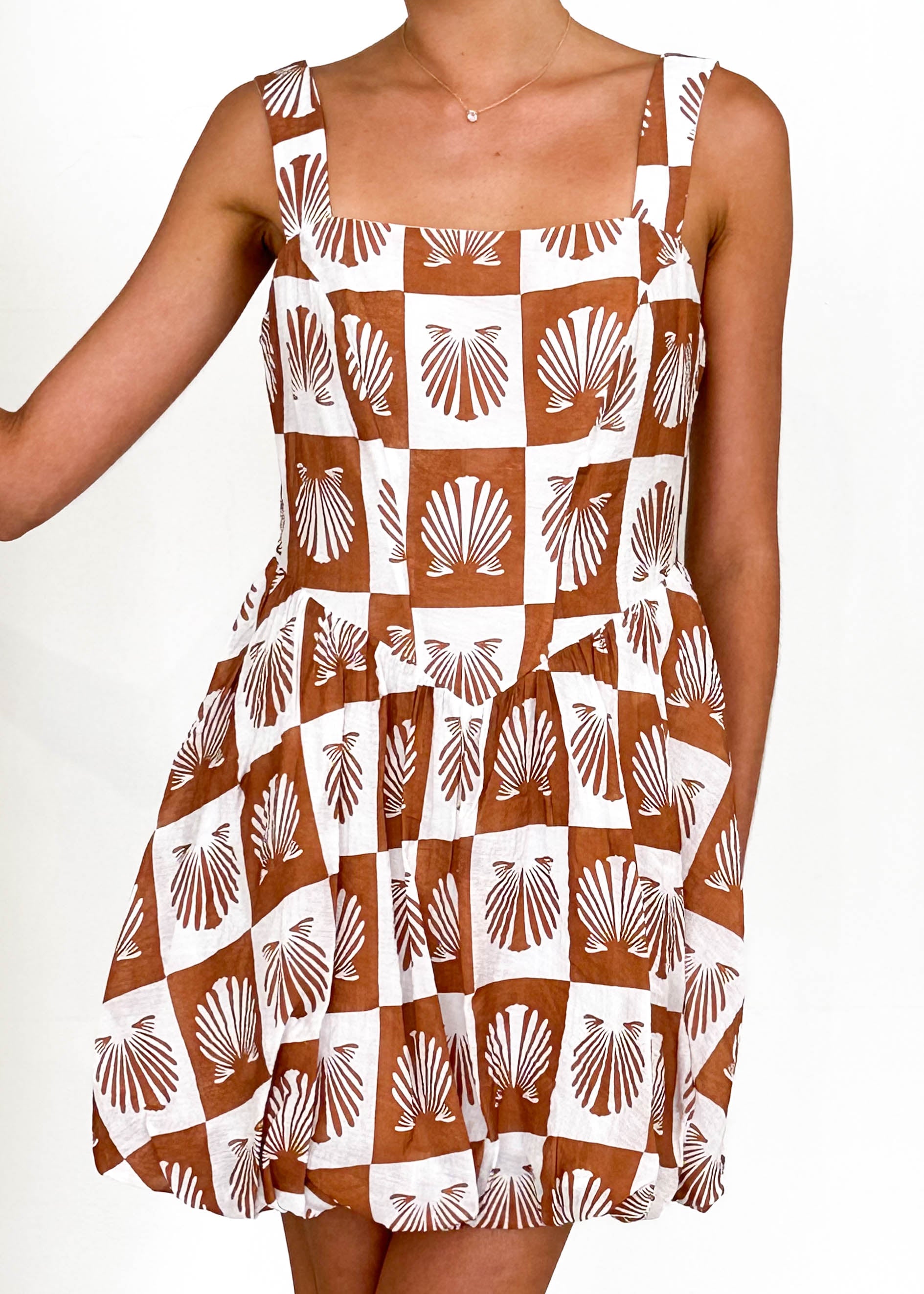 Malachy Dress - Choc Abstract