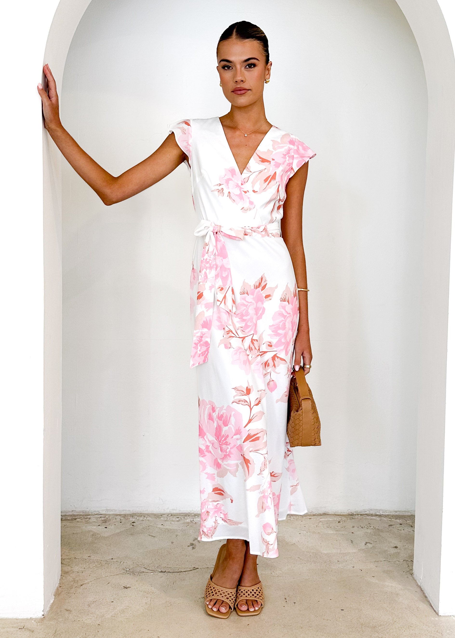 Graceless Midi Dress - Pink Floral