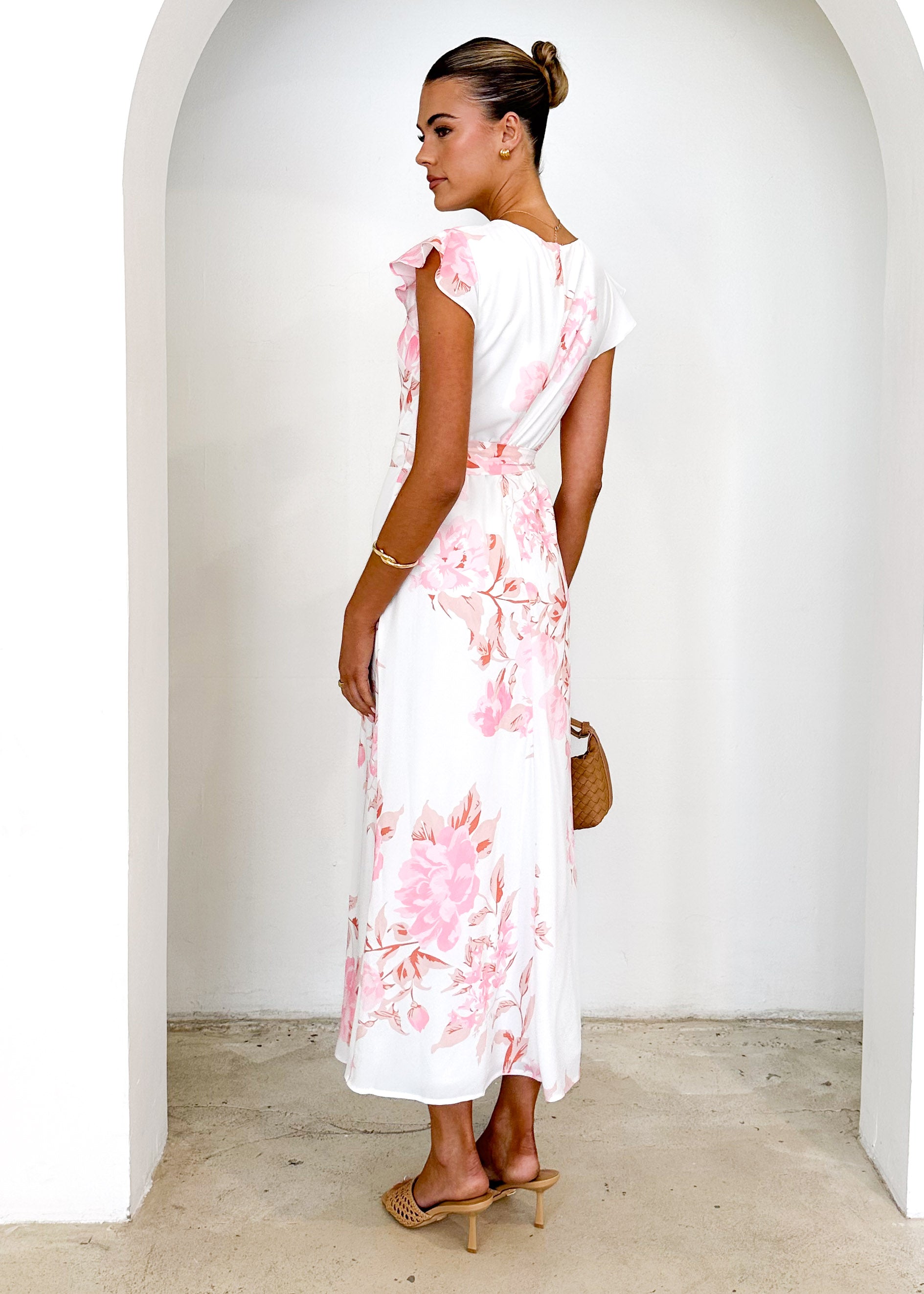 Graceless Midi Dress - Pink Floral