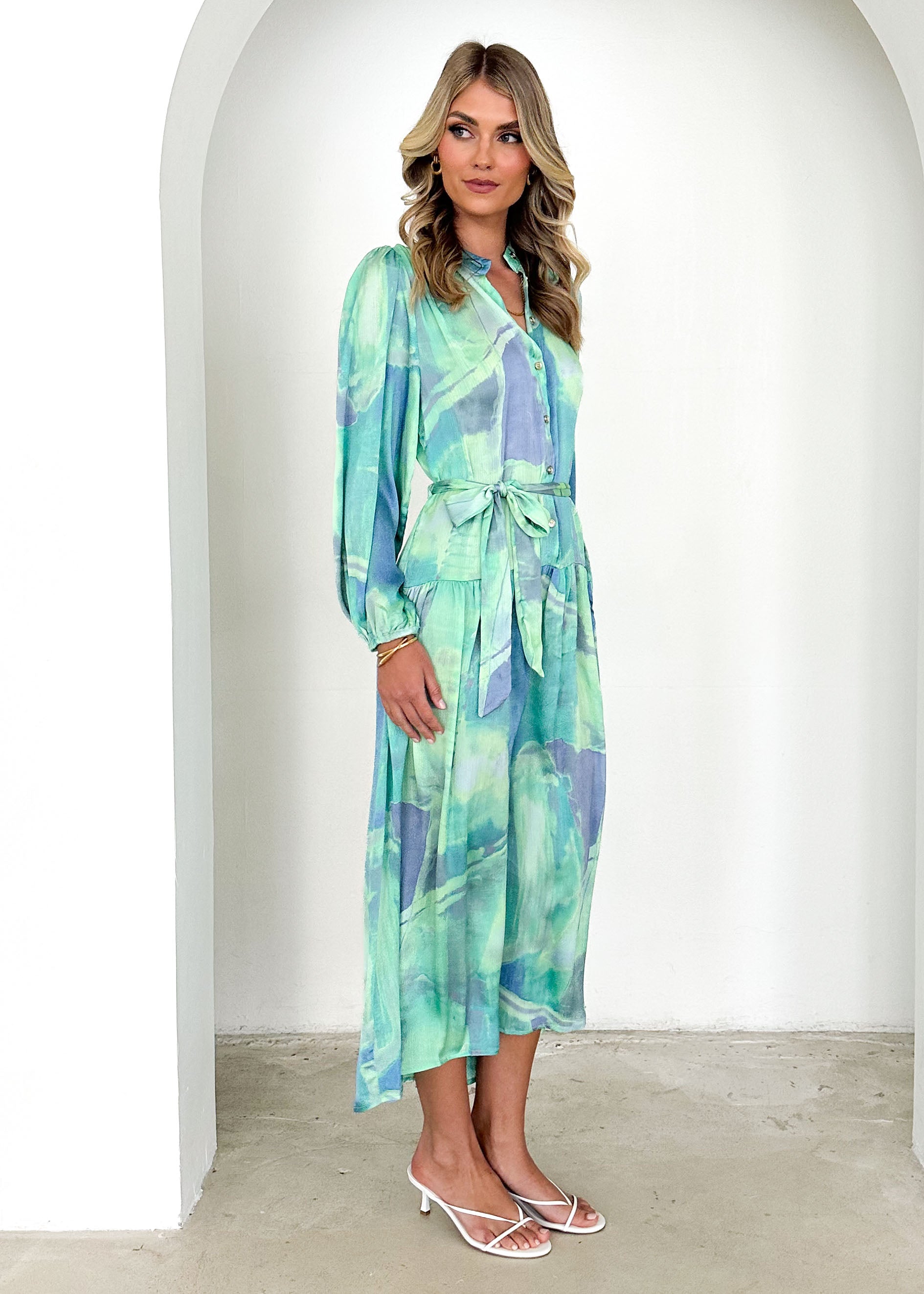 Retta Maxi Dress - Lime Splash