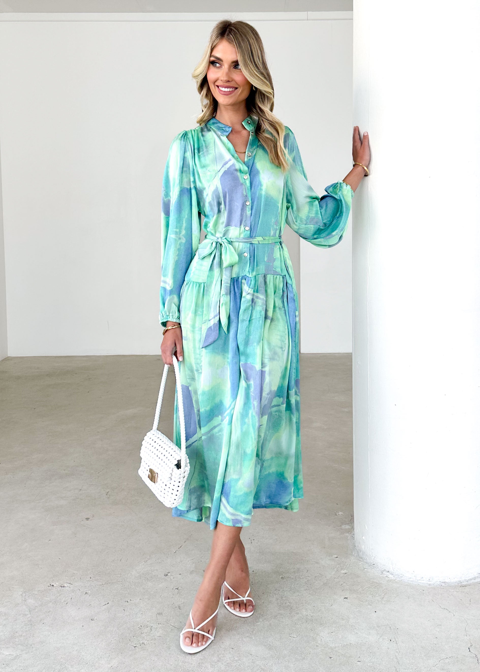 Retta Maxi Dress - Lime Splash