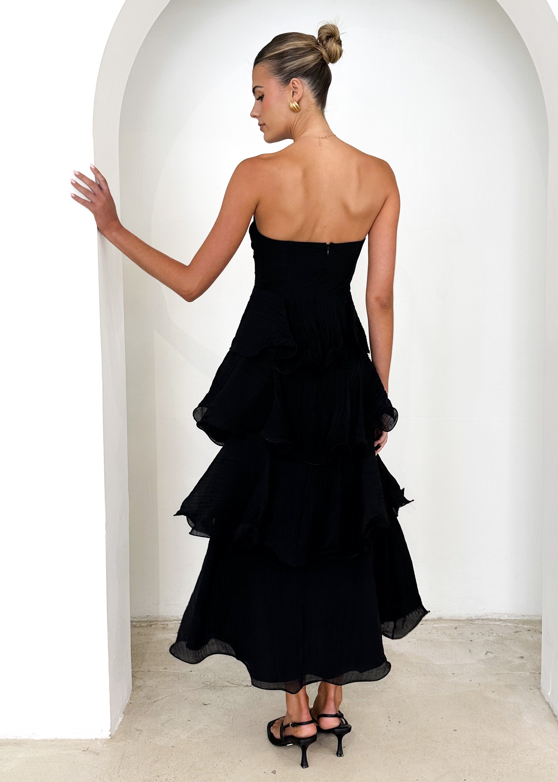 Neo Strapless Maxi Dress - Black