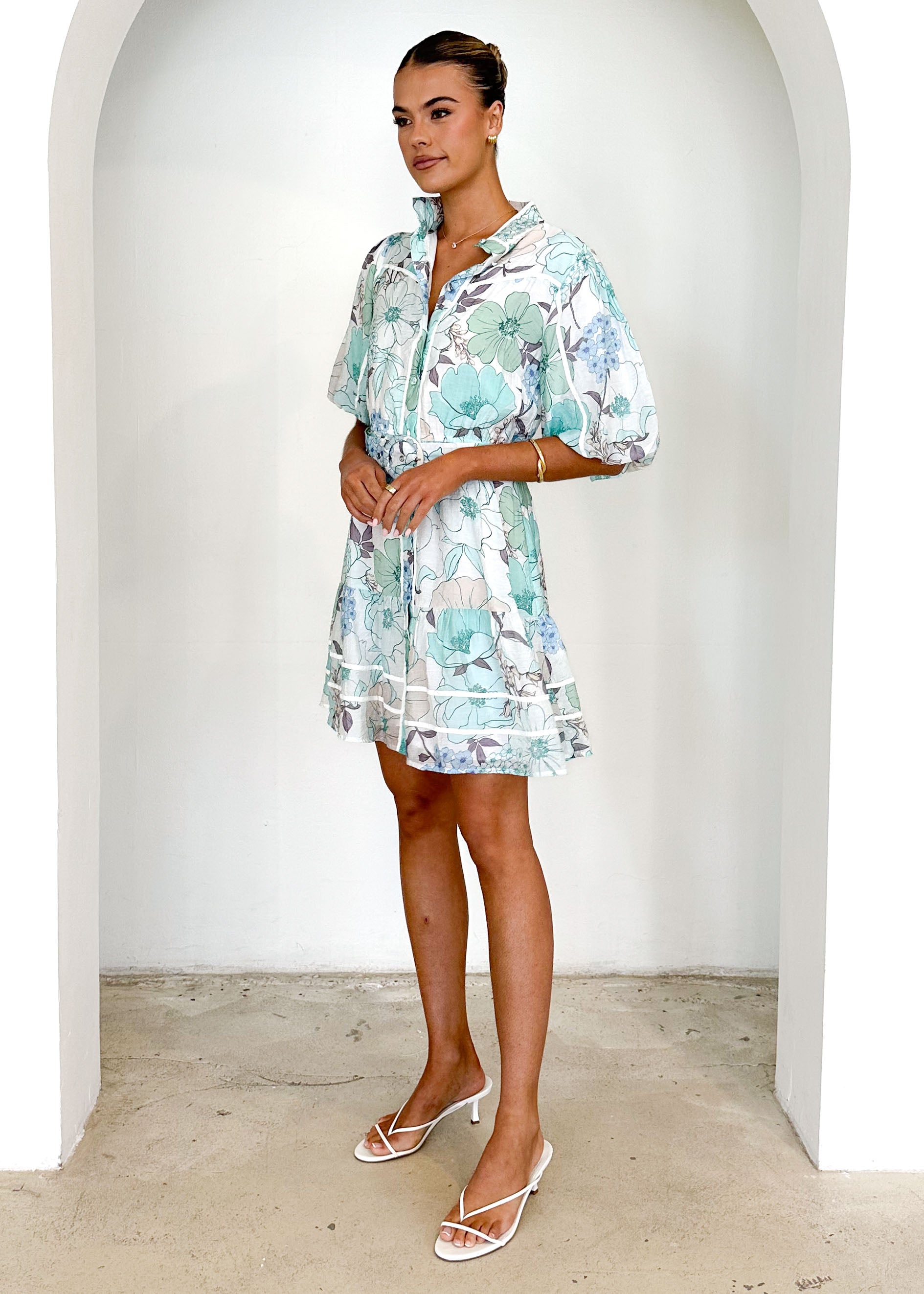 Richelle Dress - Blue Floral