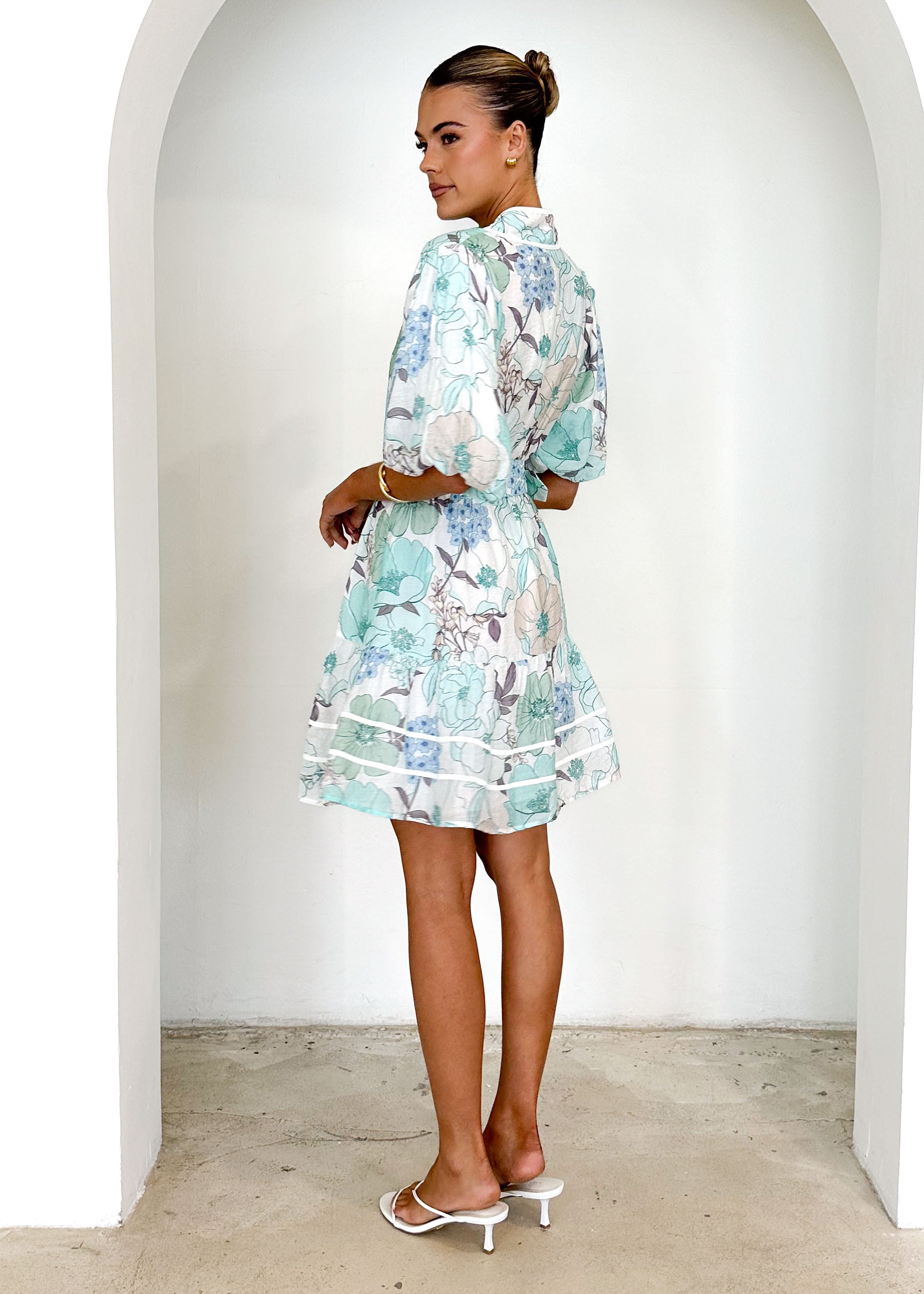 Richelle Dress - Blue Floral