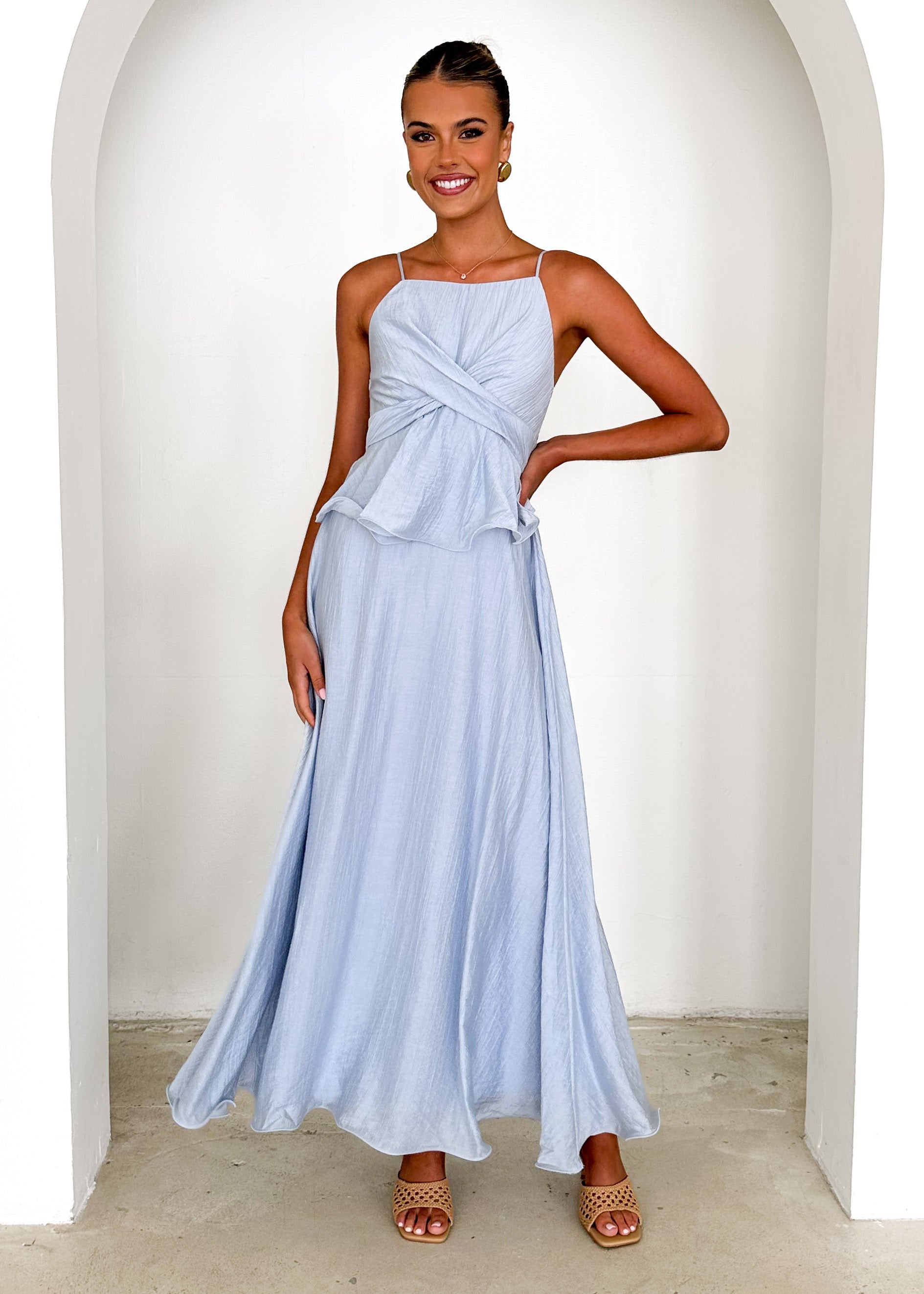 Fiesta Maxi Dress - Powder Blue