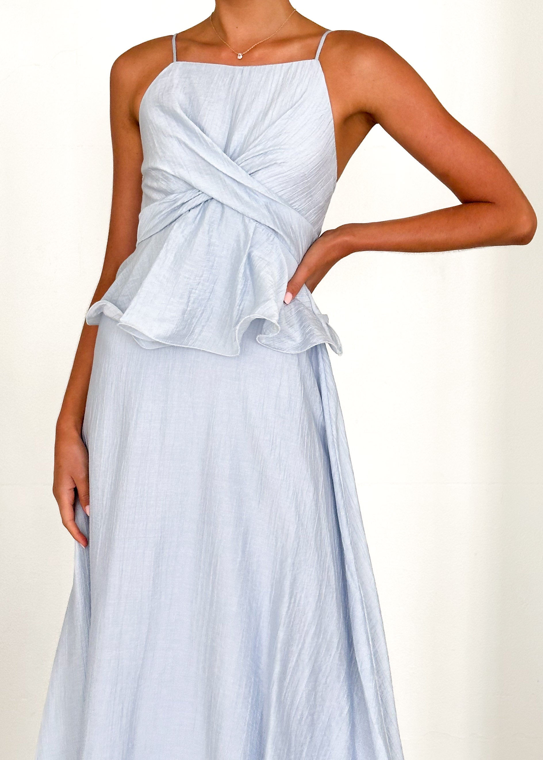 Fiesta Maxi Dress - Powder Blue