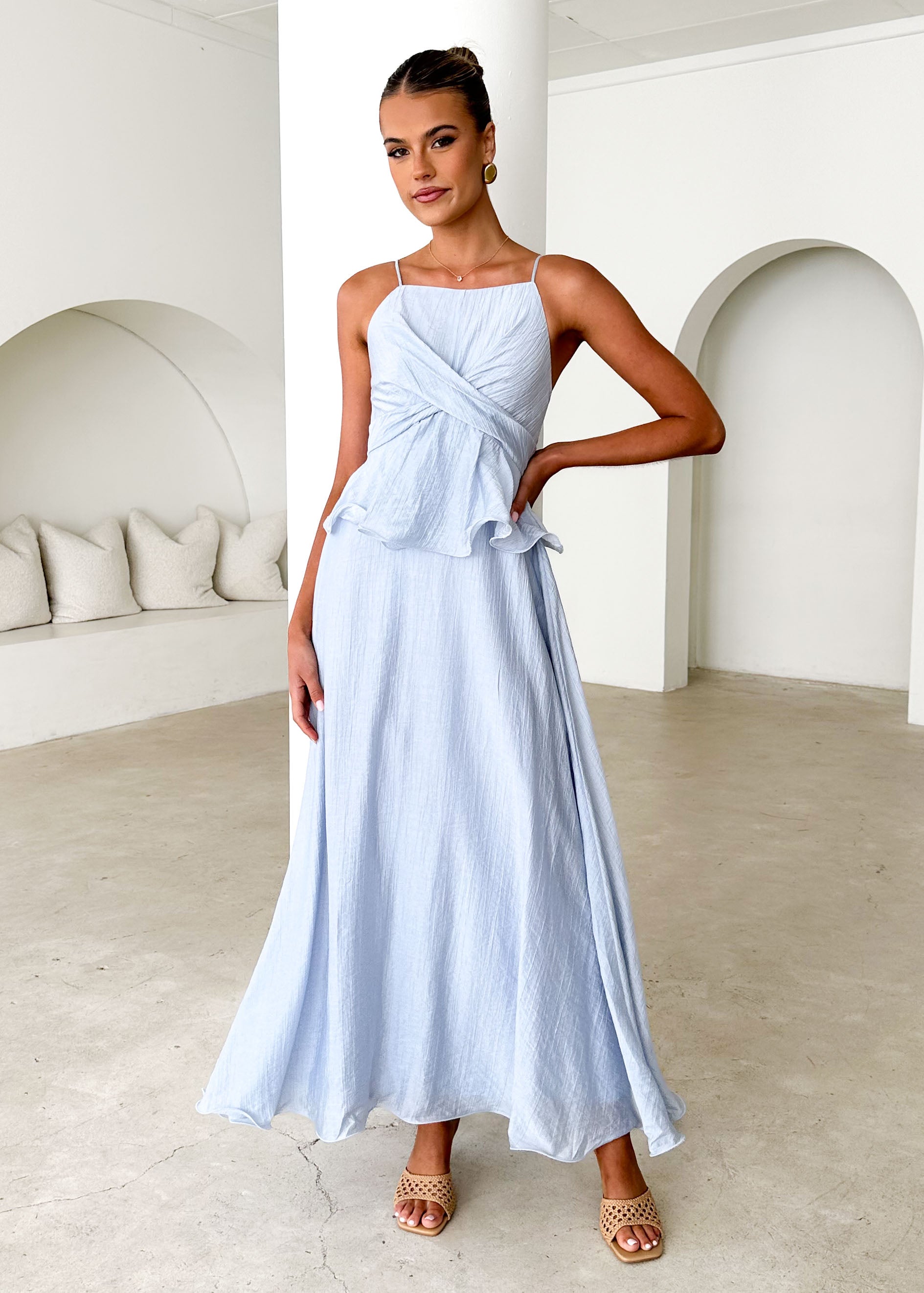 Fiesta Maxi Dress - Powder Blue