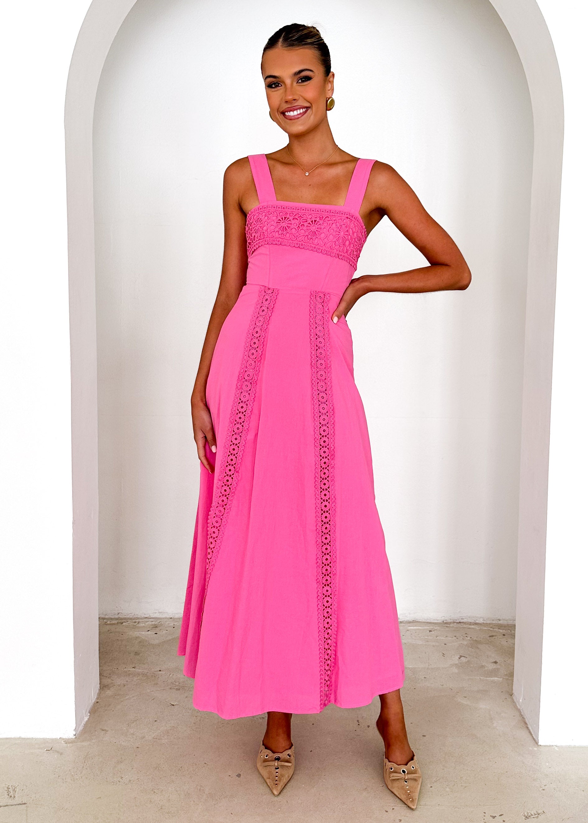 Palace Maxi Dress - Pink