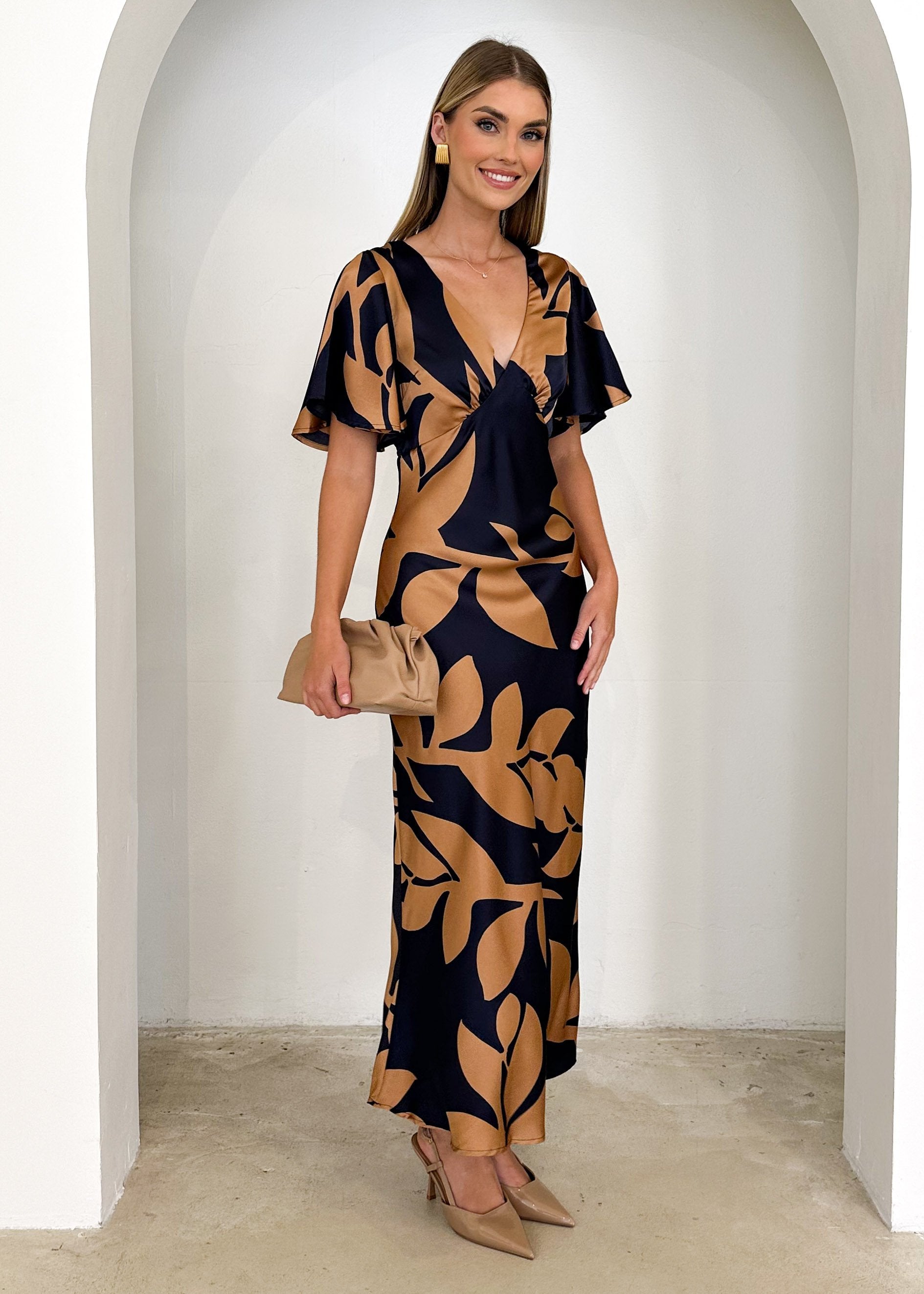 Mintoe Maxi Dress - Bronze Leaf