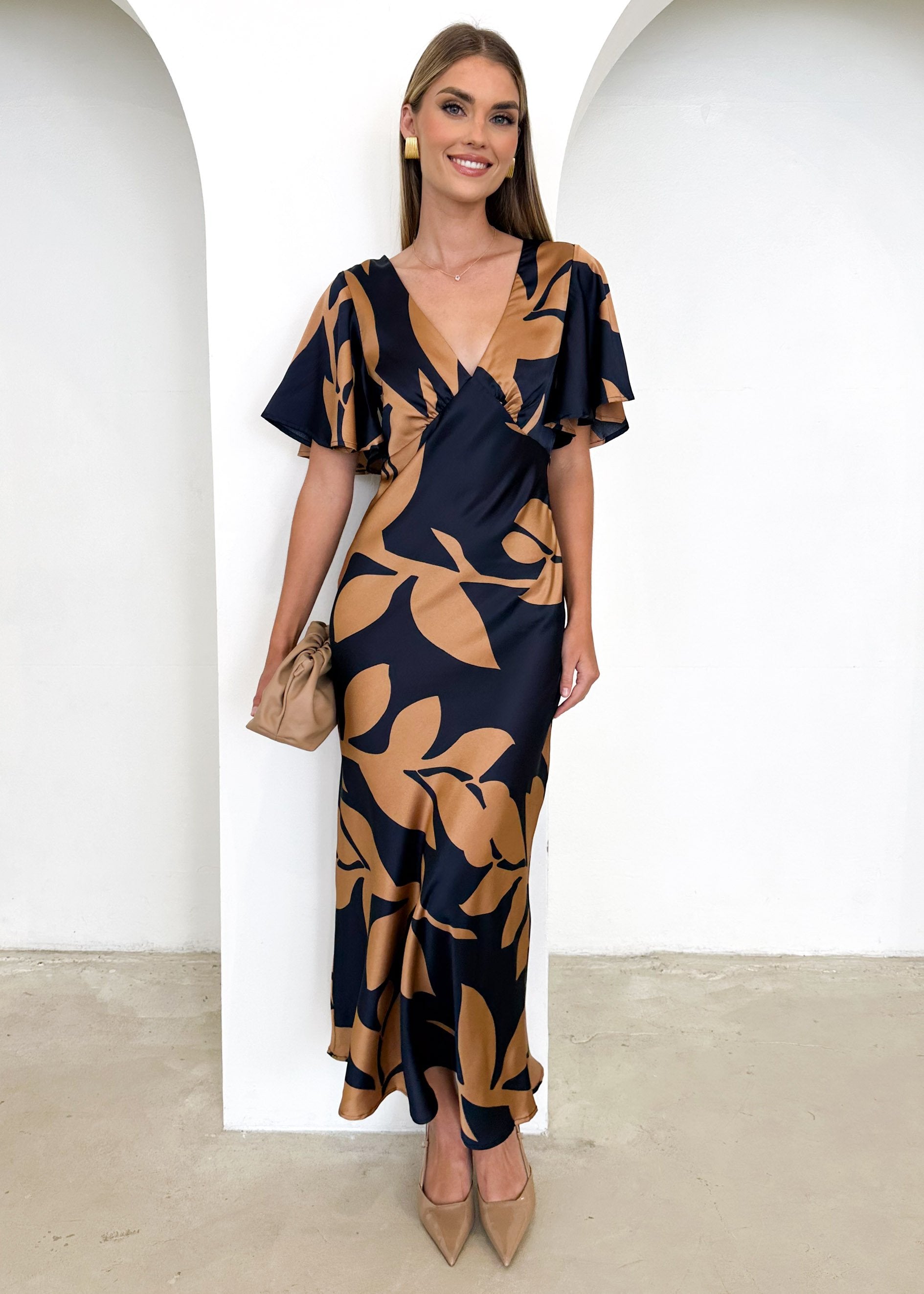 Mintoe Maxi Dress - Bronze Leaf