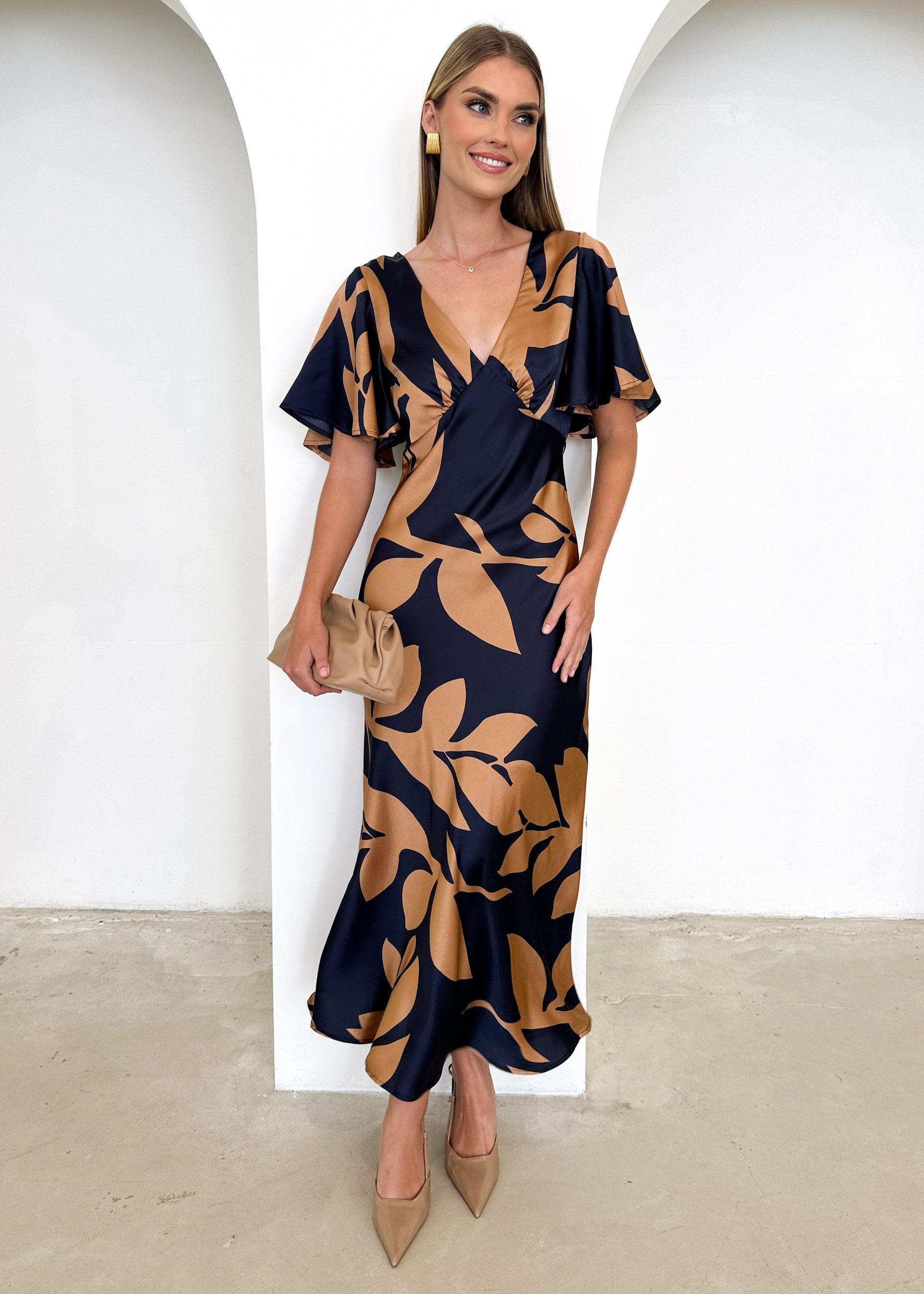 Mintoe Maxi Dress - Bronze Leaf