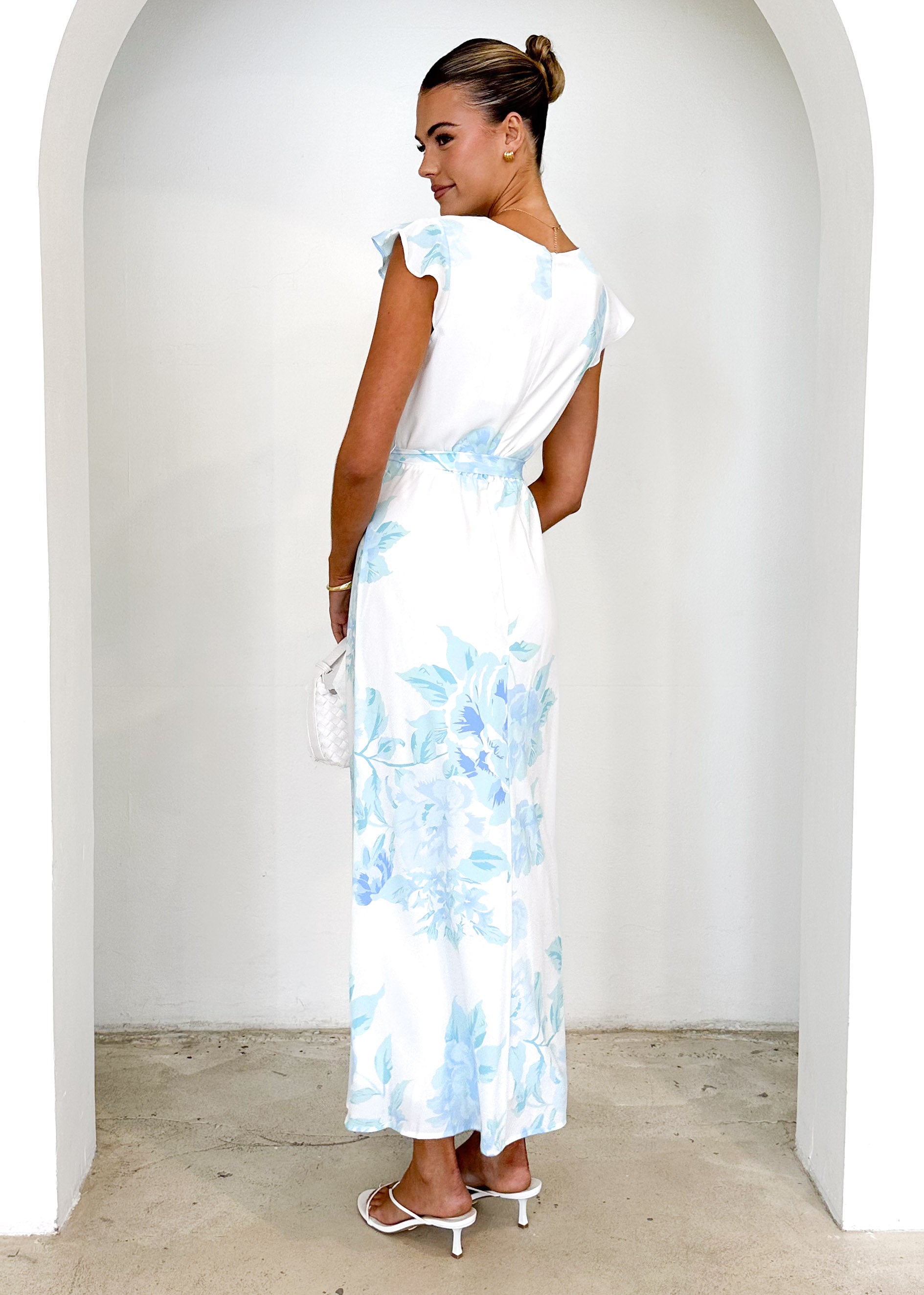 Graceless Midi Dress - Blue Floral