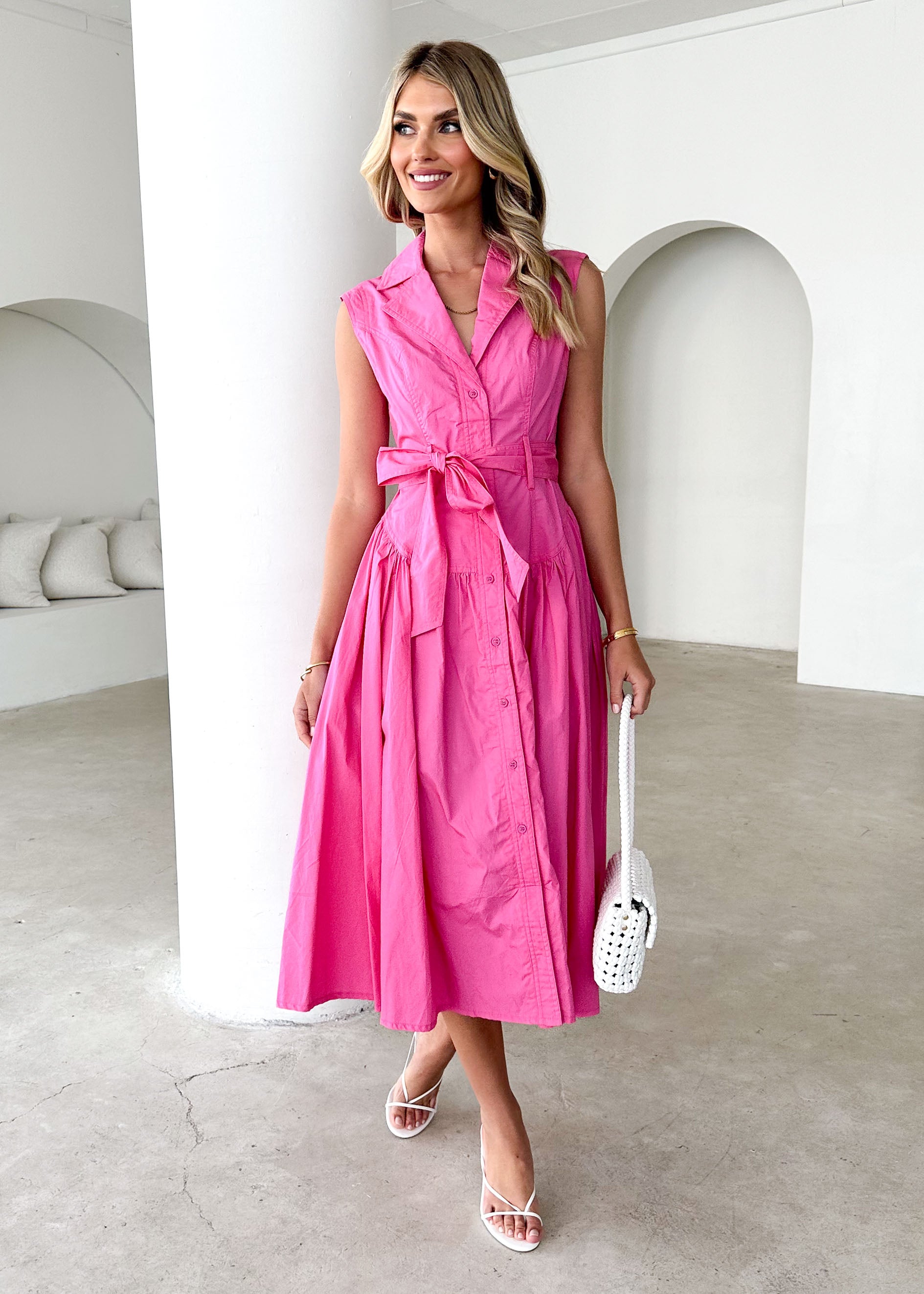 Tiarne Midi Dress - Pink