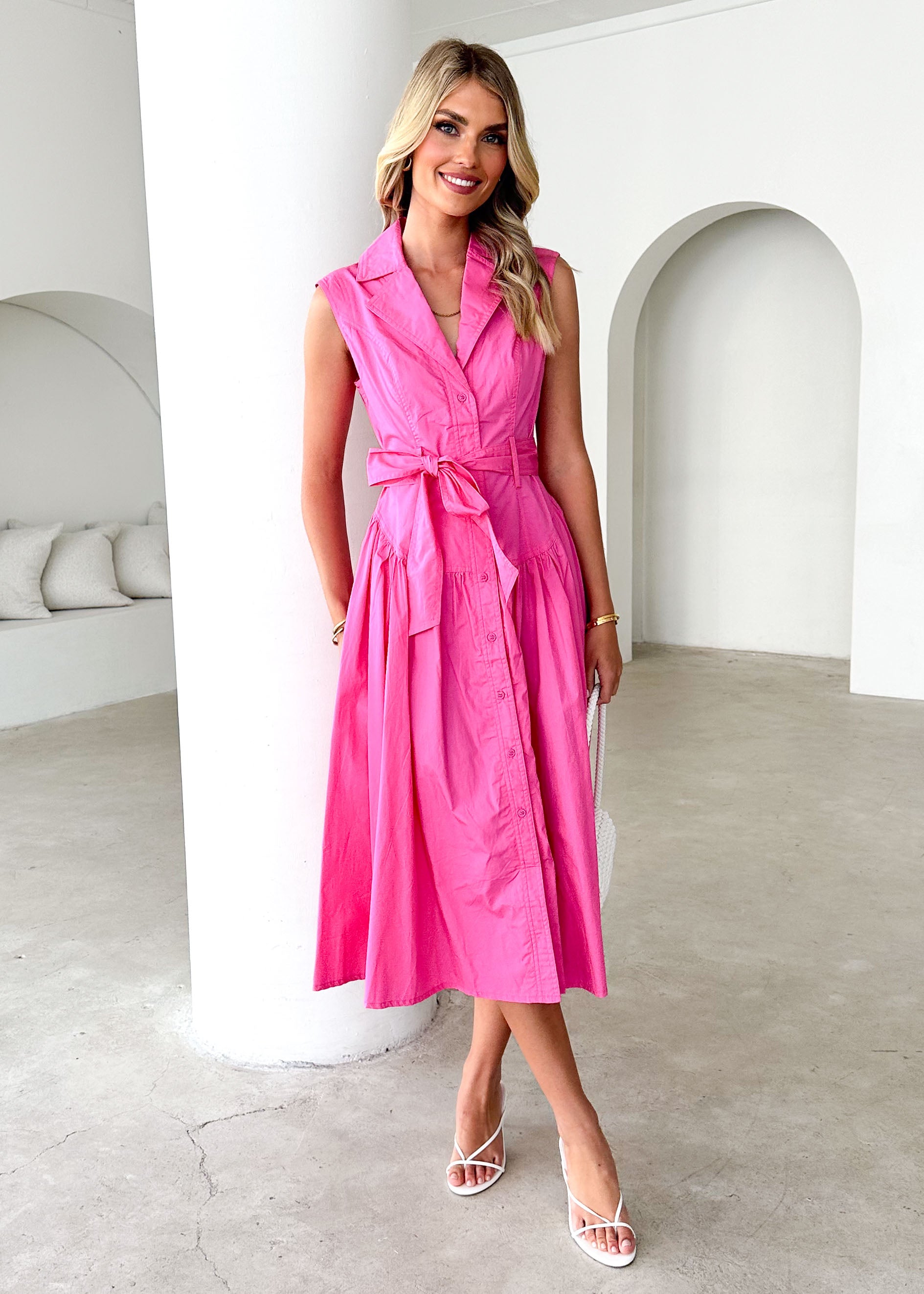 Tiarne Midi Dress - Pink