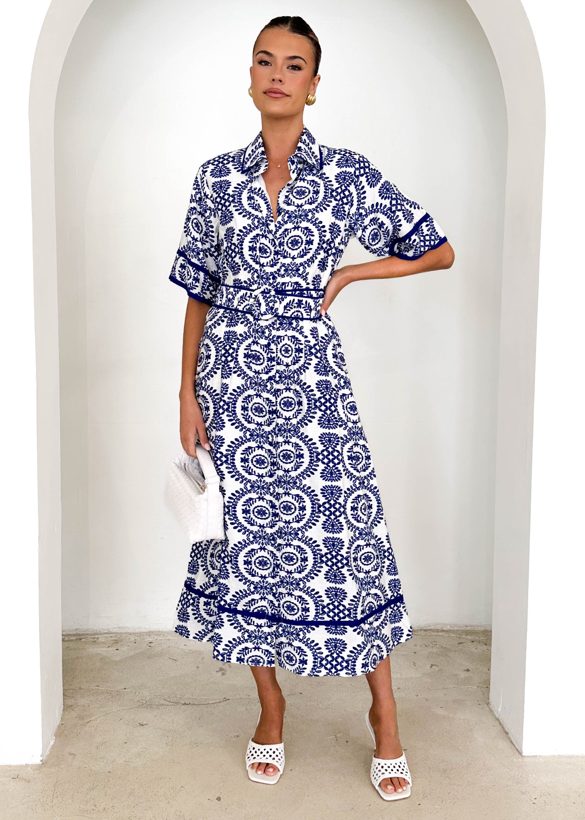 Wonderlight Maxi Dress - Navy Paisley