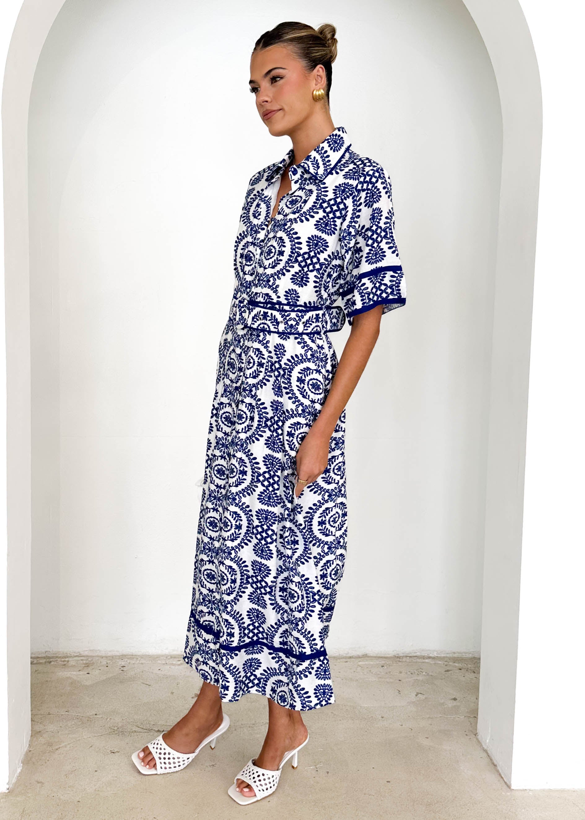 Wonderlight Maxi Dress - Navy Paisley