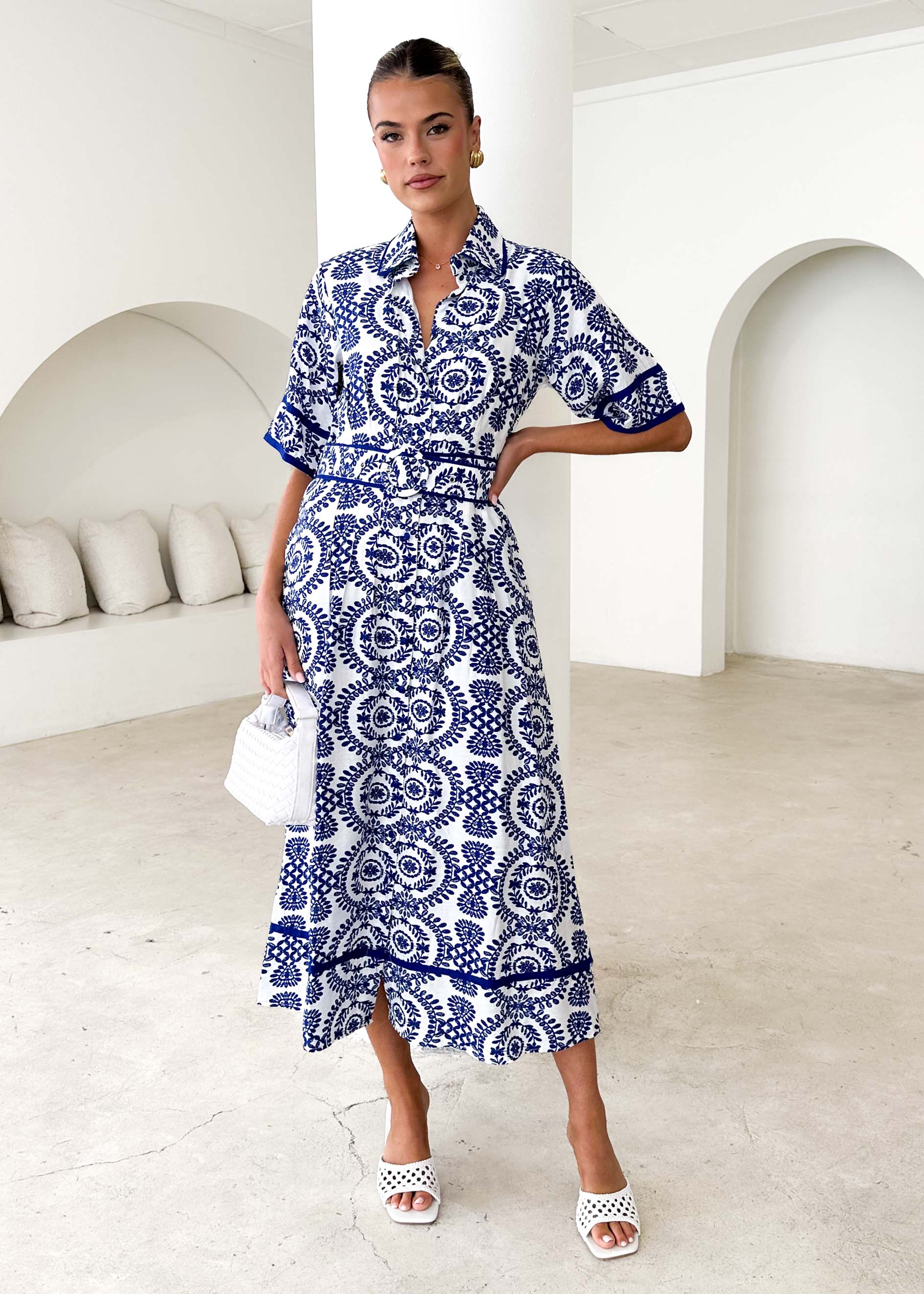 Wonderlight Maxi Dress - Navy Paisley