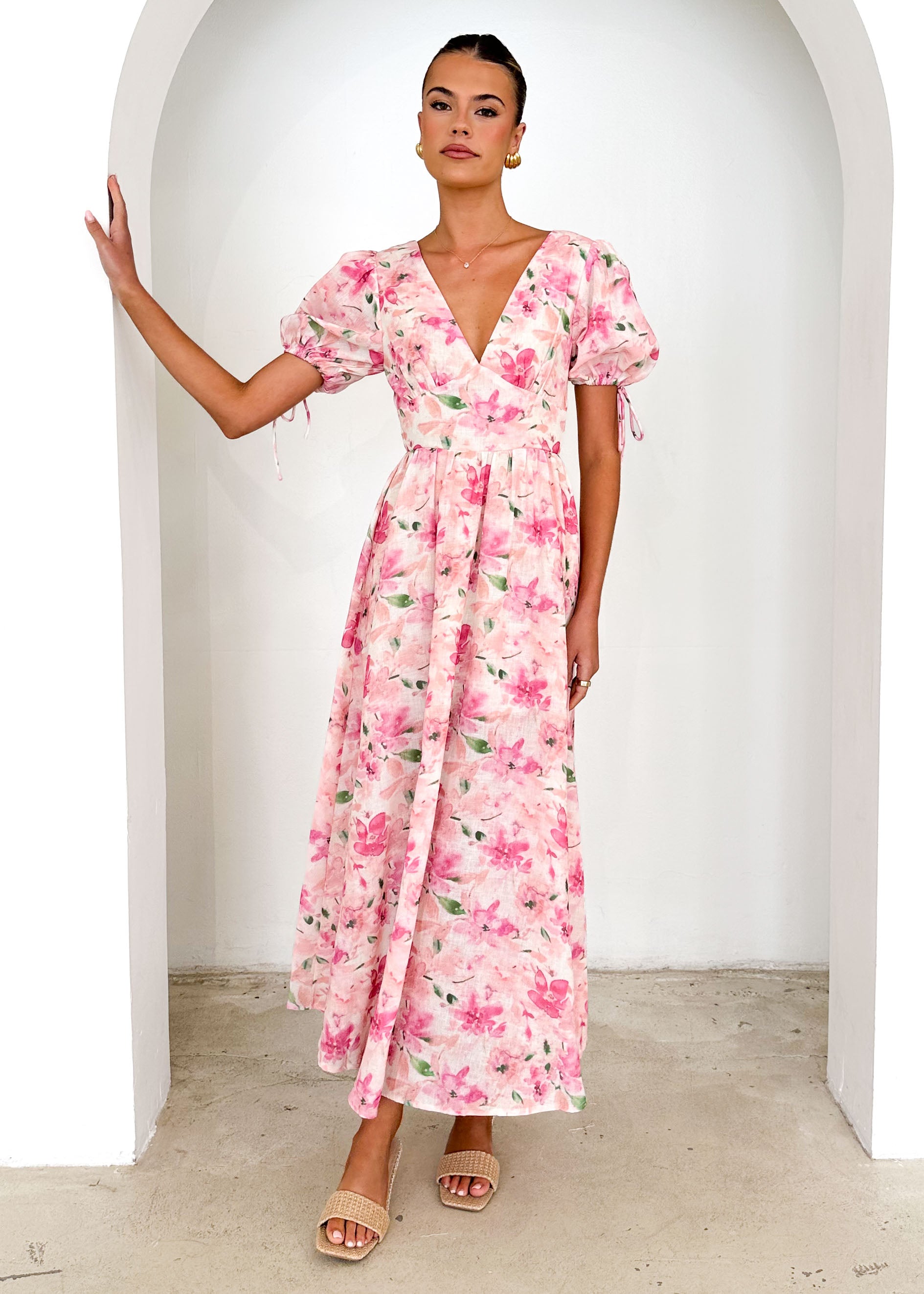 Malu Maxi Dress - Pink Floral