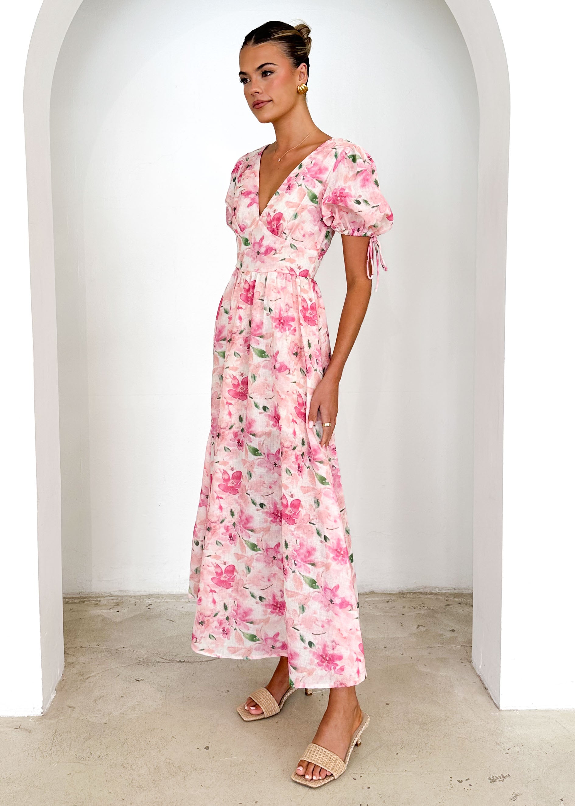 Malu Maxi Dress - Pink Floral