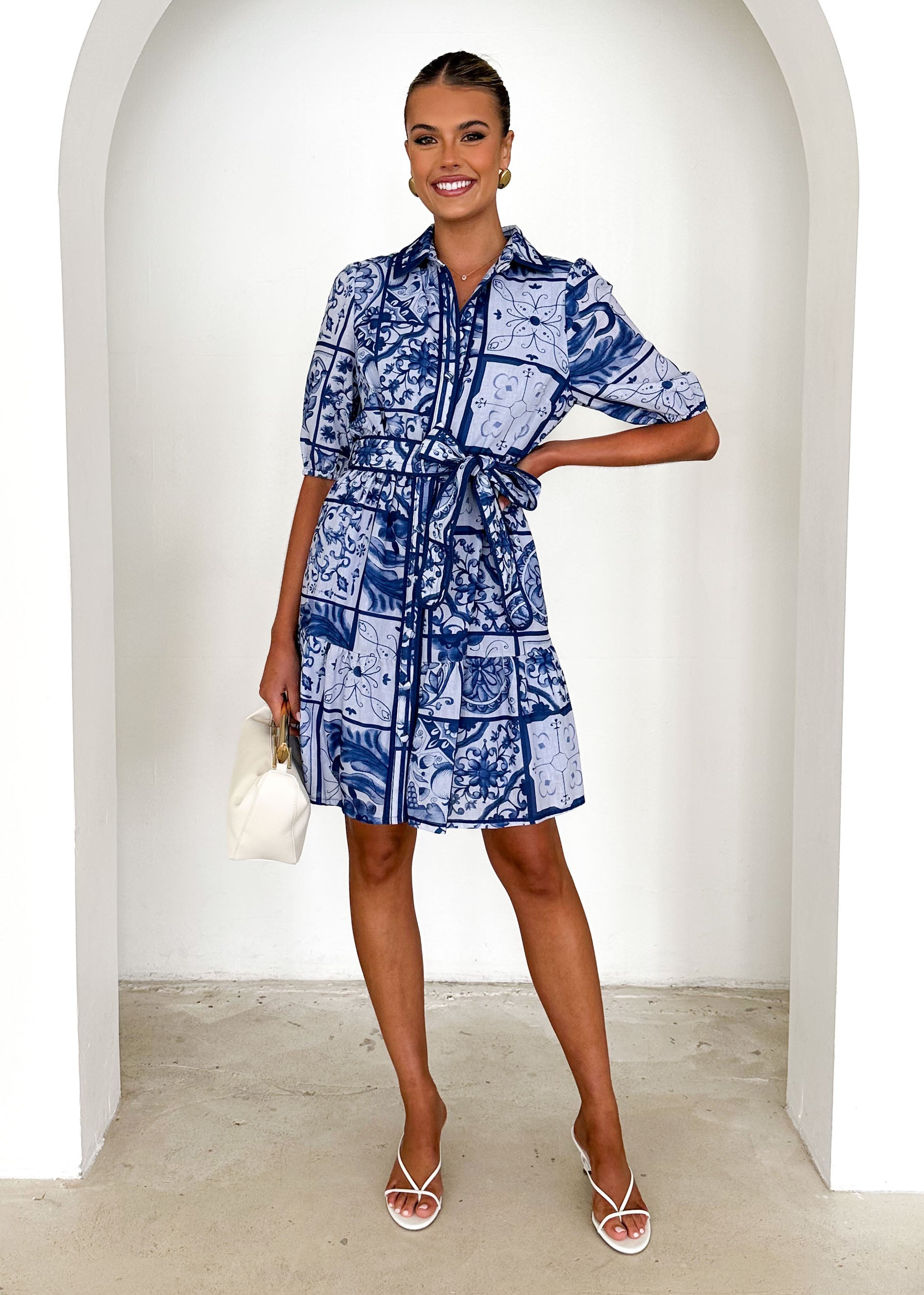 Tahaa Dress - Blue Tile