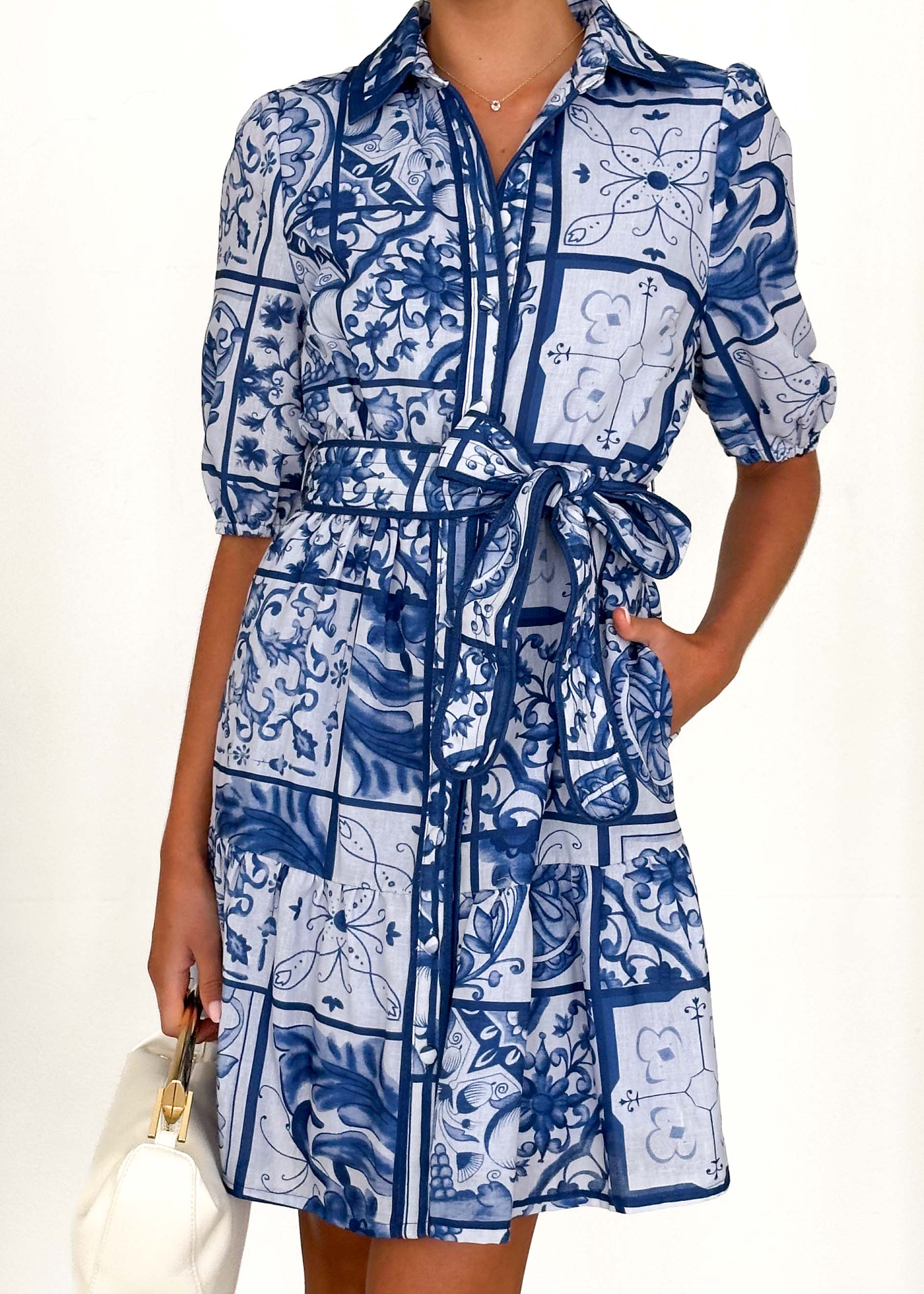 Tahaa Dress - Blue Tile