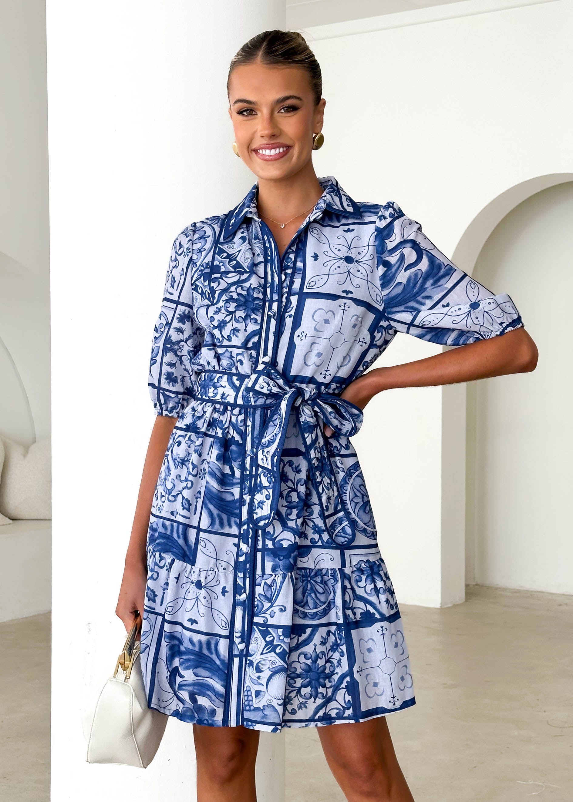 Tahaa Dress - Blue Tile