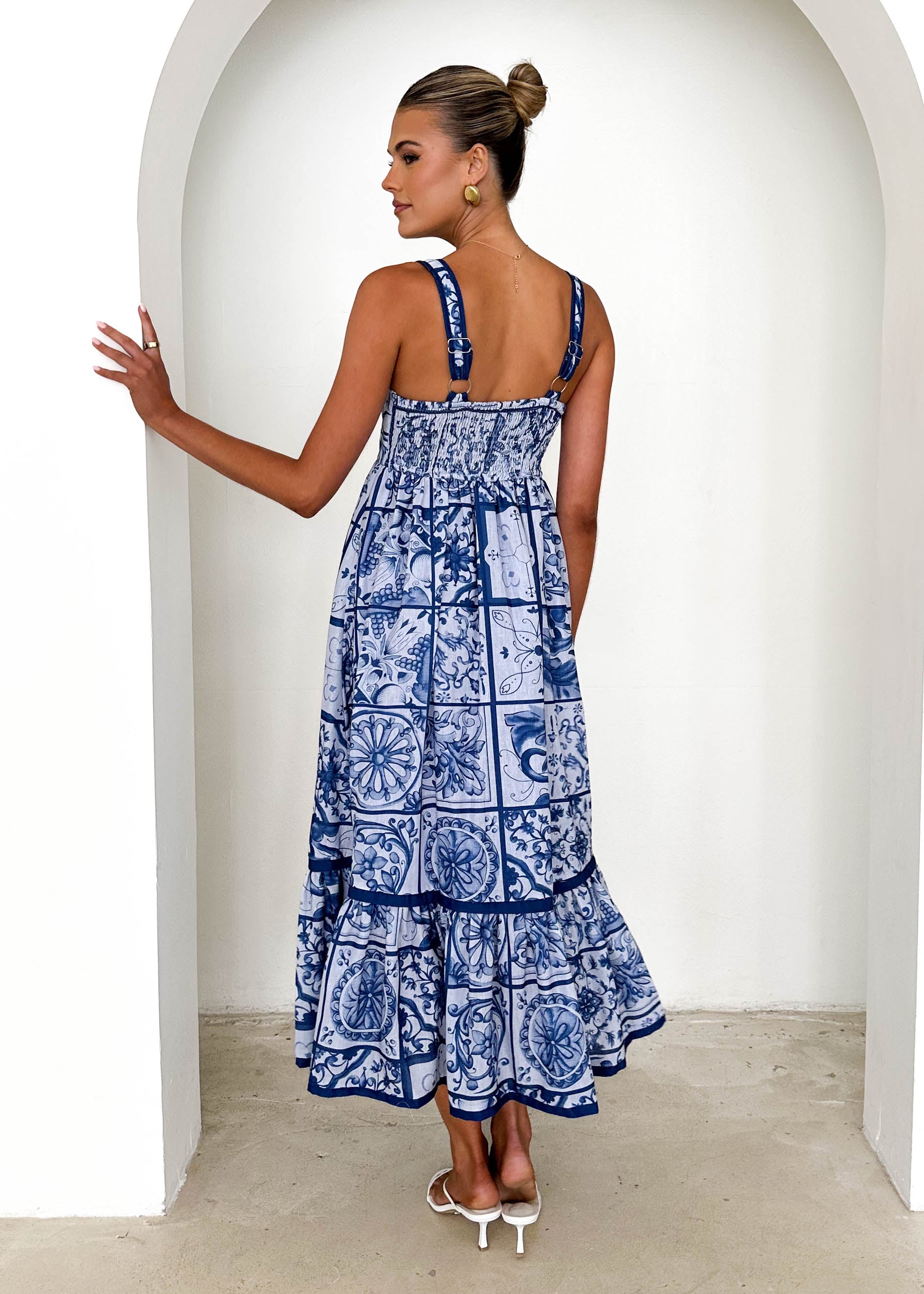 Diaz Maxi Dress - Blue Tile