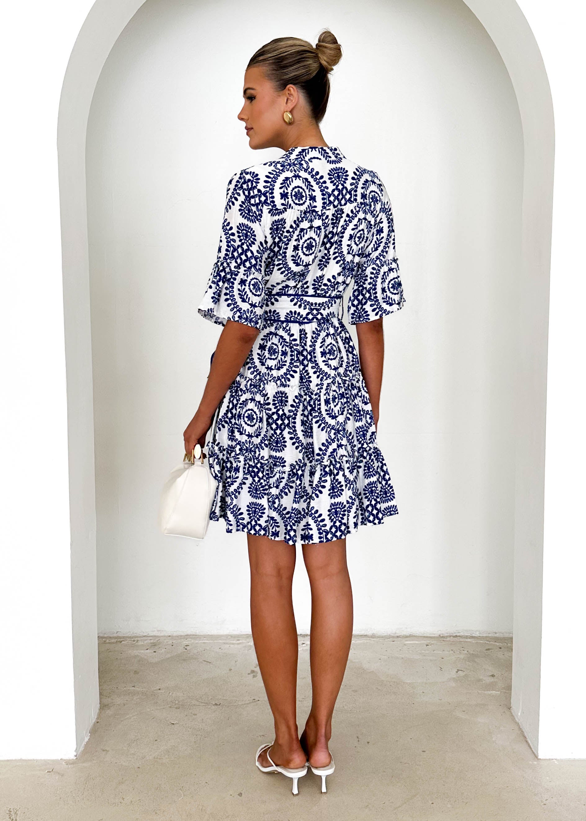 Vanni Dress - Navy Paisley