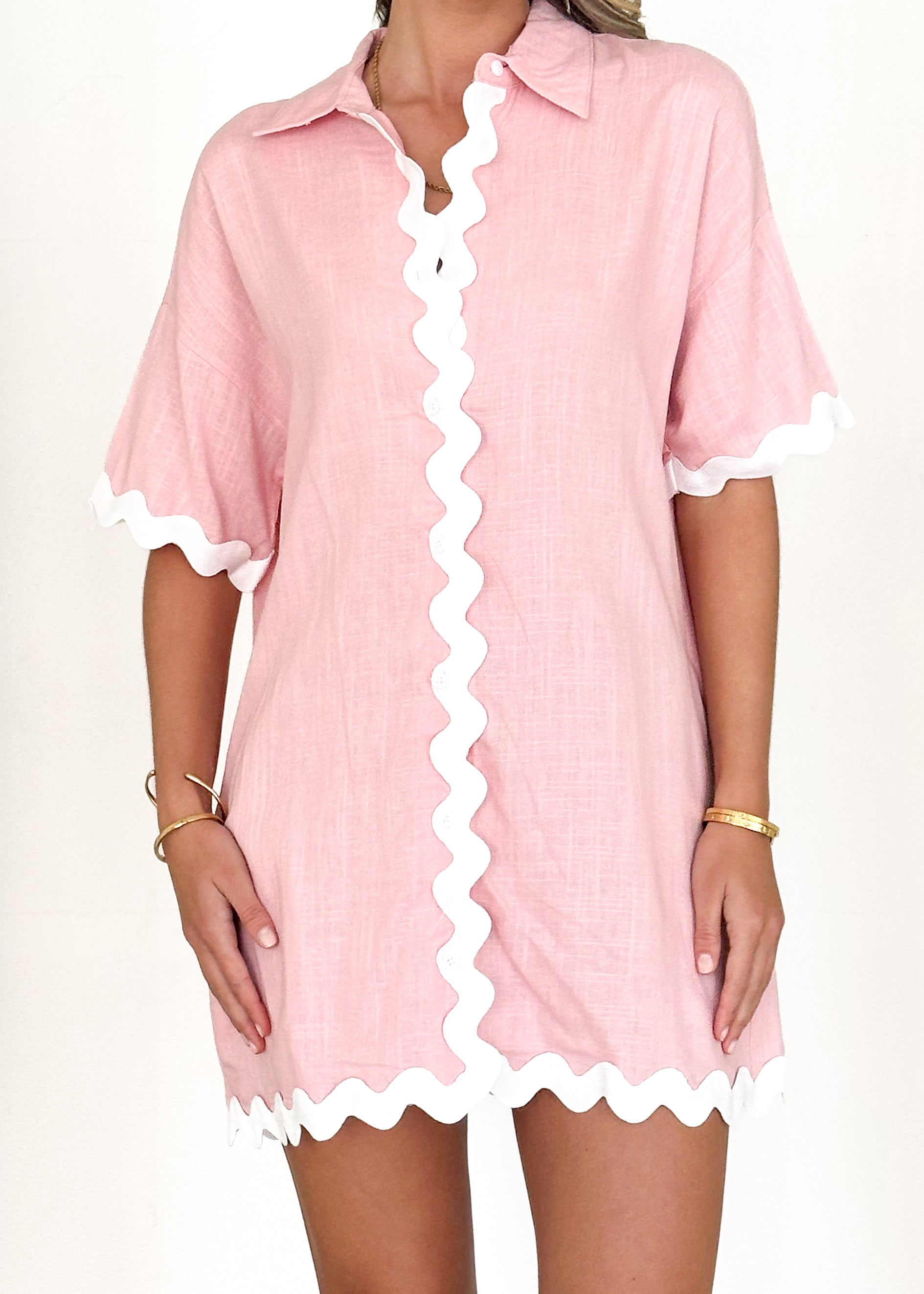 Tresho Shirt Dress - Pink