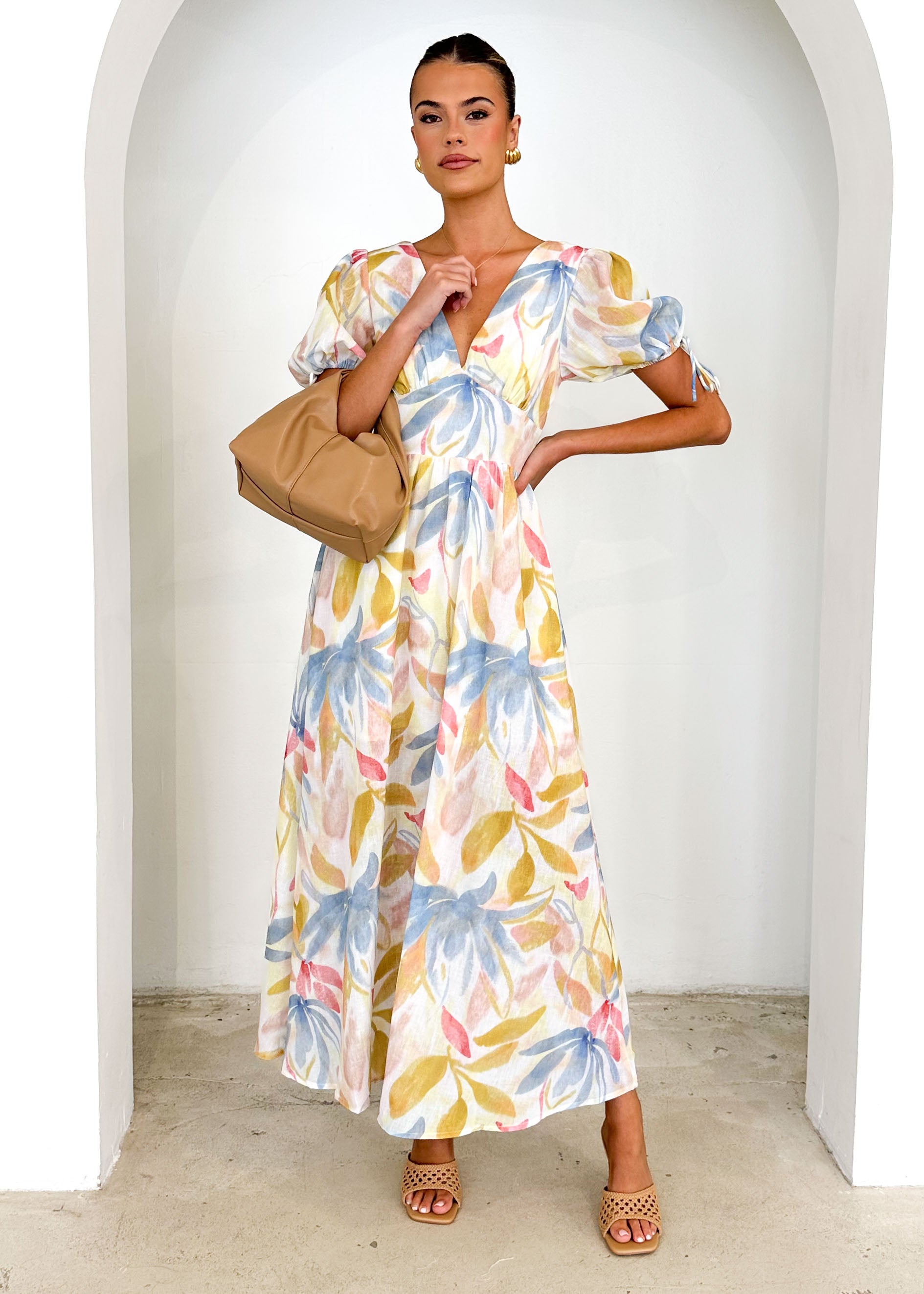 Malu Maxi Dress - Blue Palm