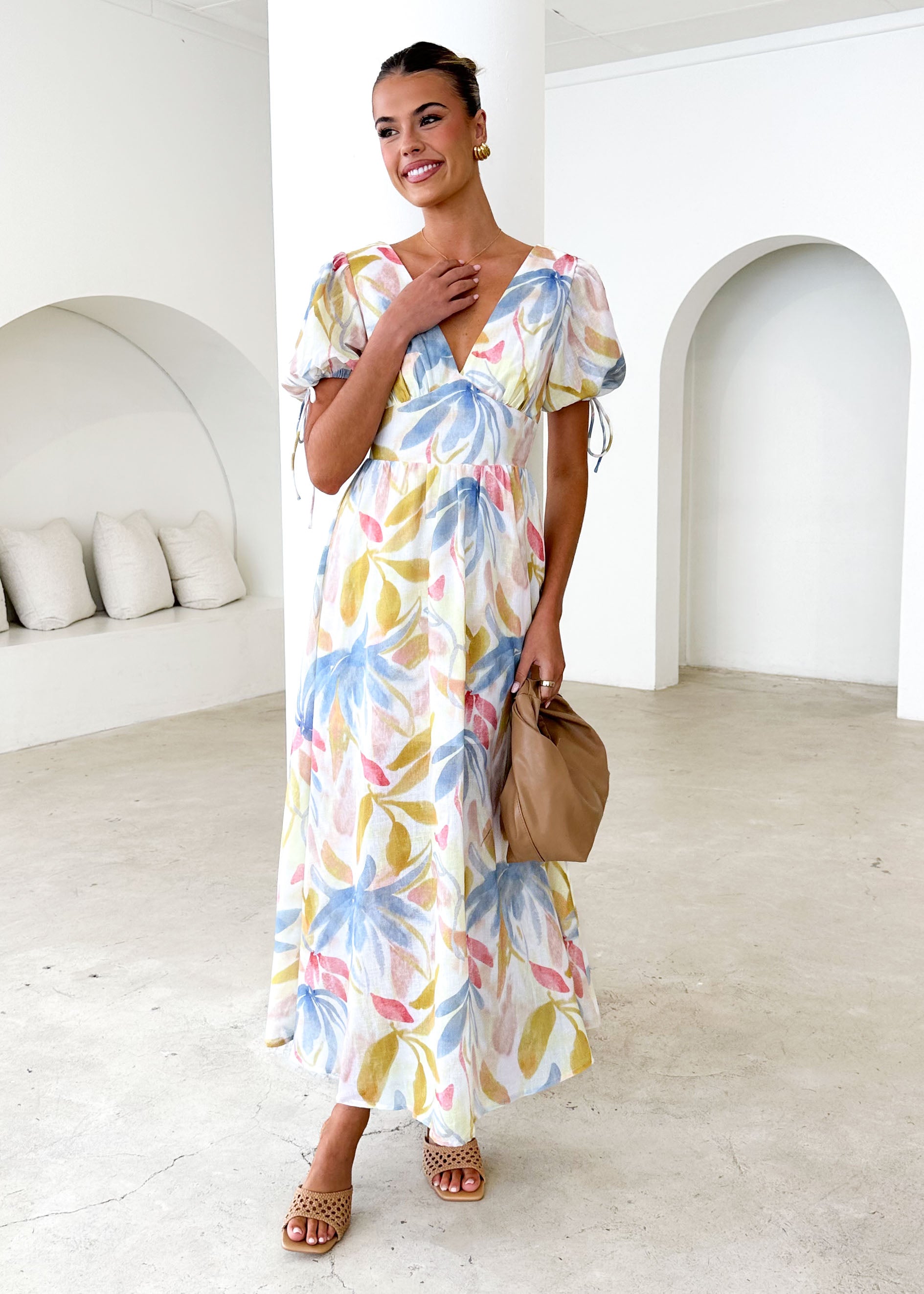 Malu Maxi Dress - Blue Palm