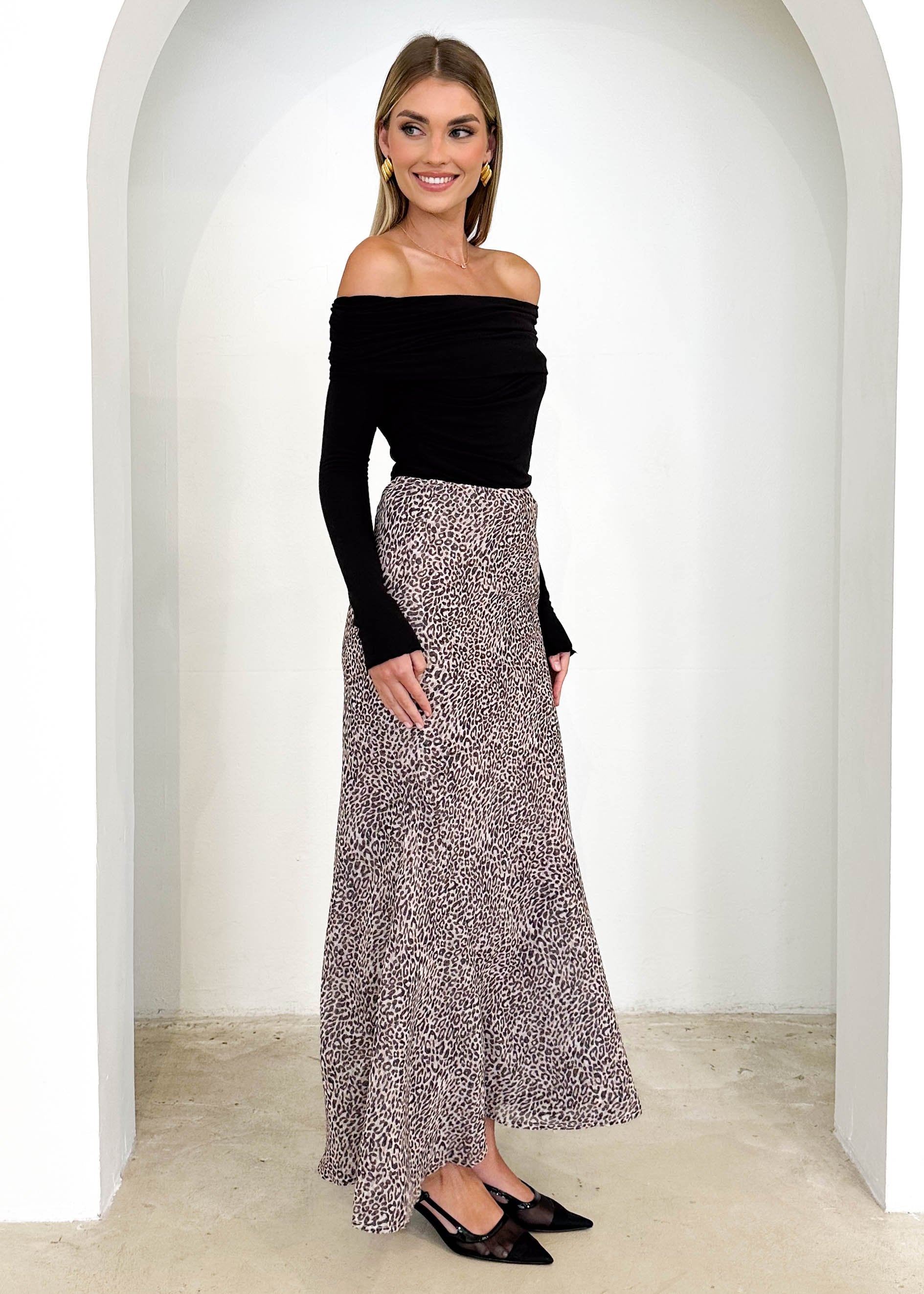 Eddie Maxi Skirt - Leopard