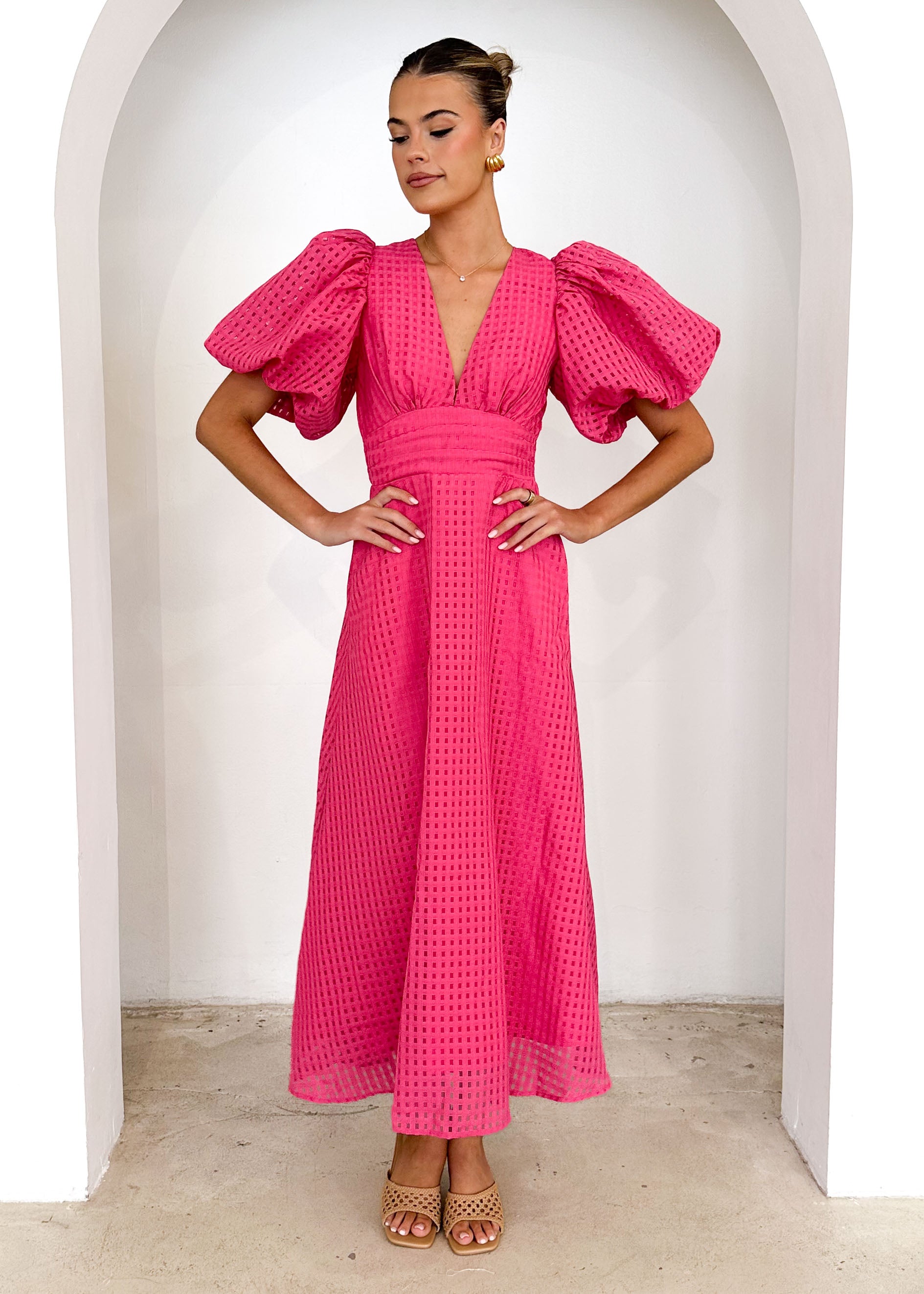 Chella Maxi Dress - Hot Pink