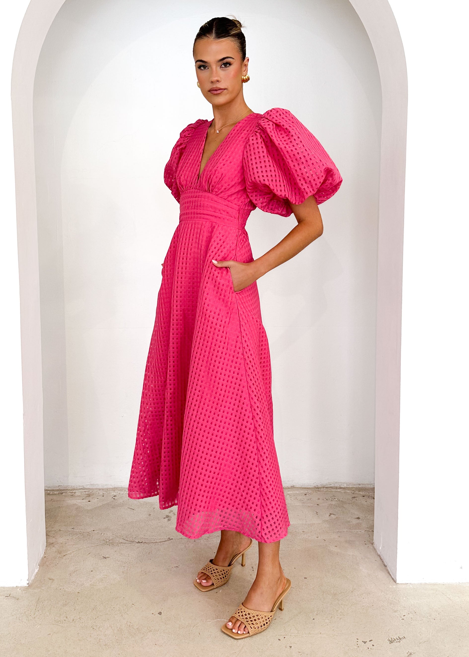 Chella Maxi Dress - Hot Pink