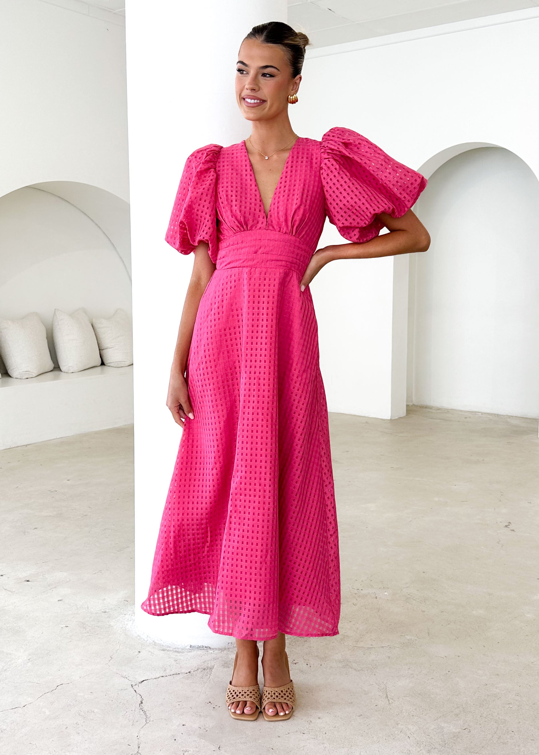 Chella Maxi Dress - Hot Pink