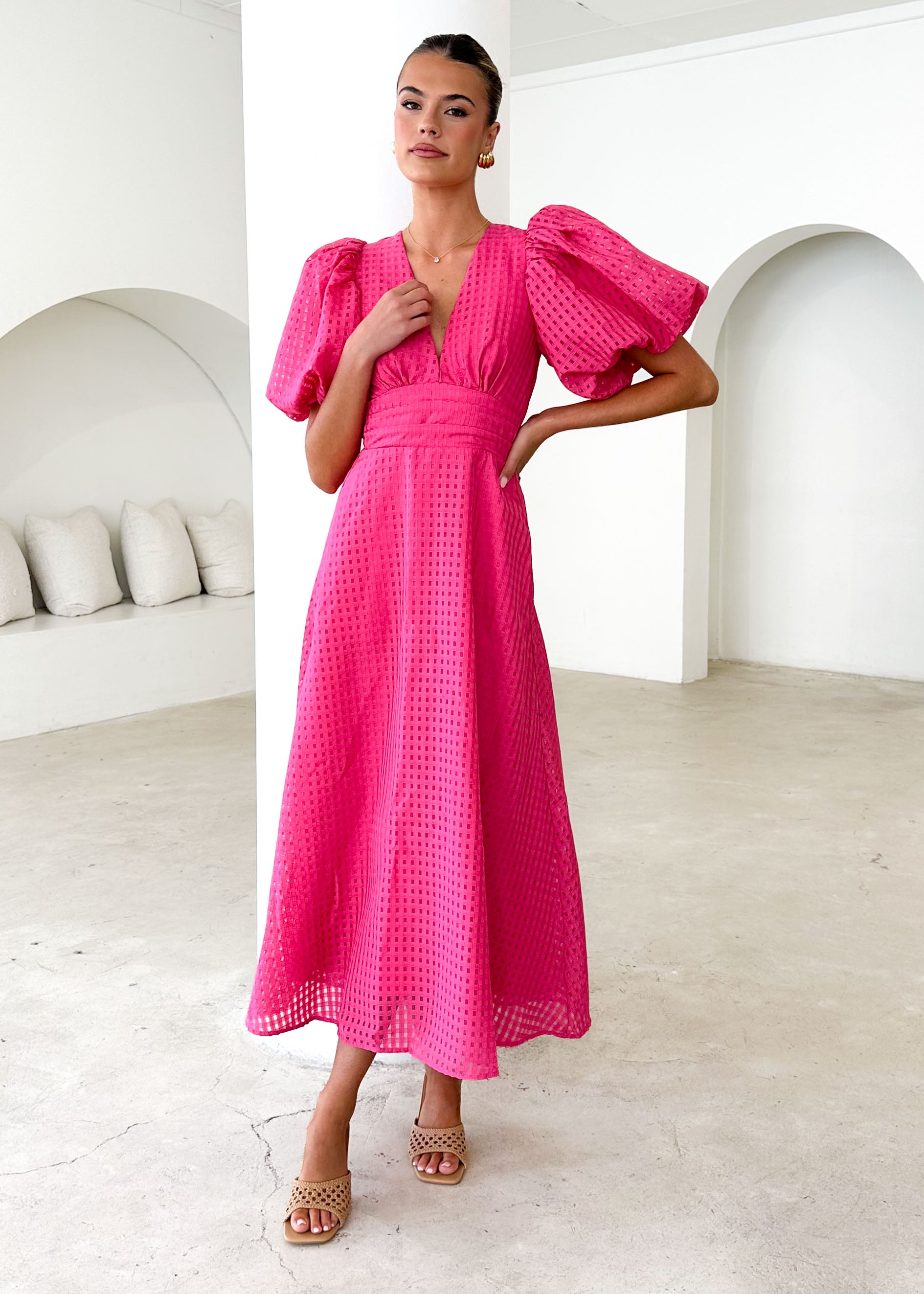 Chella Maxi Dress - Hot Pink