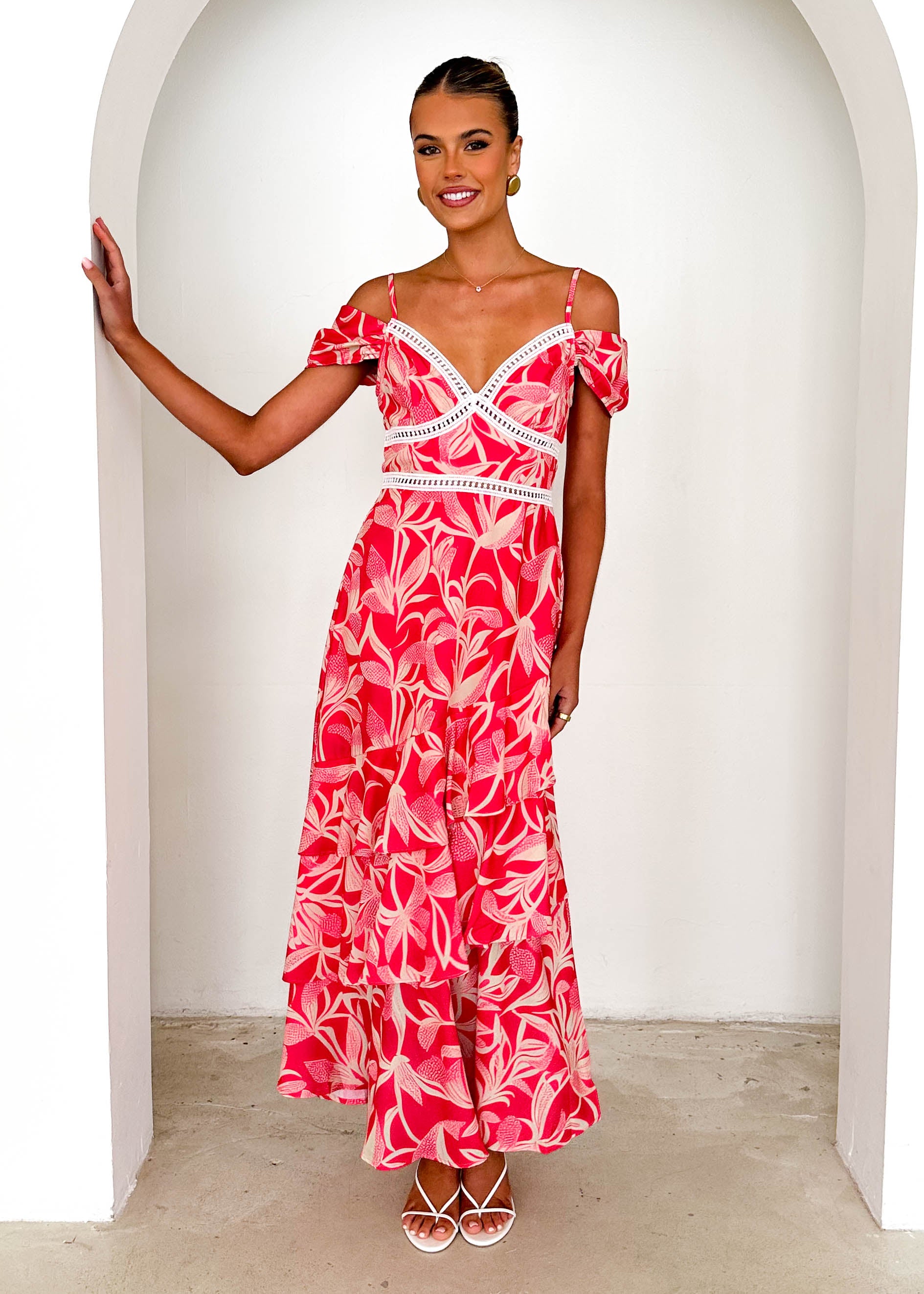 Rebecca Maxi Dress - Watermelon Floral