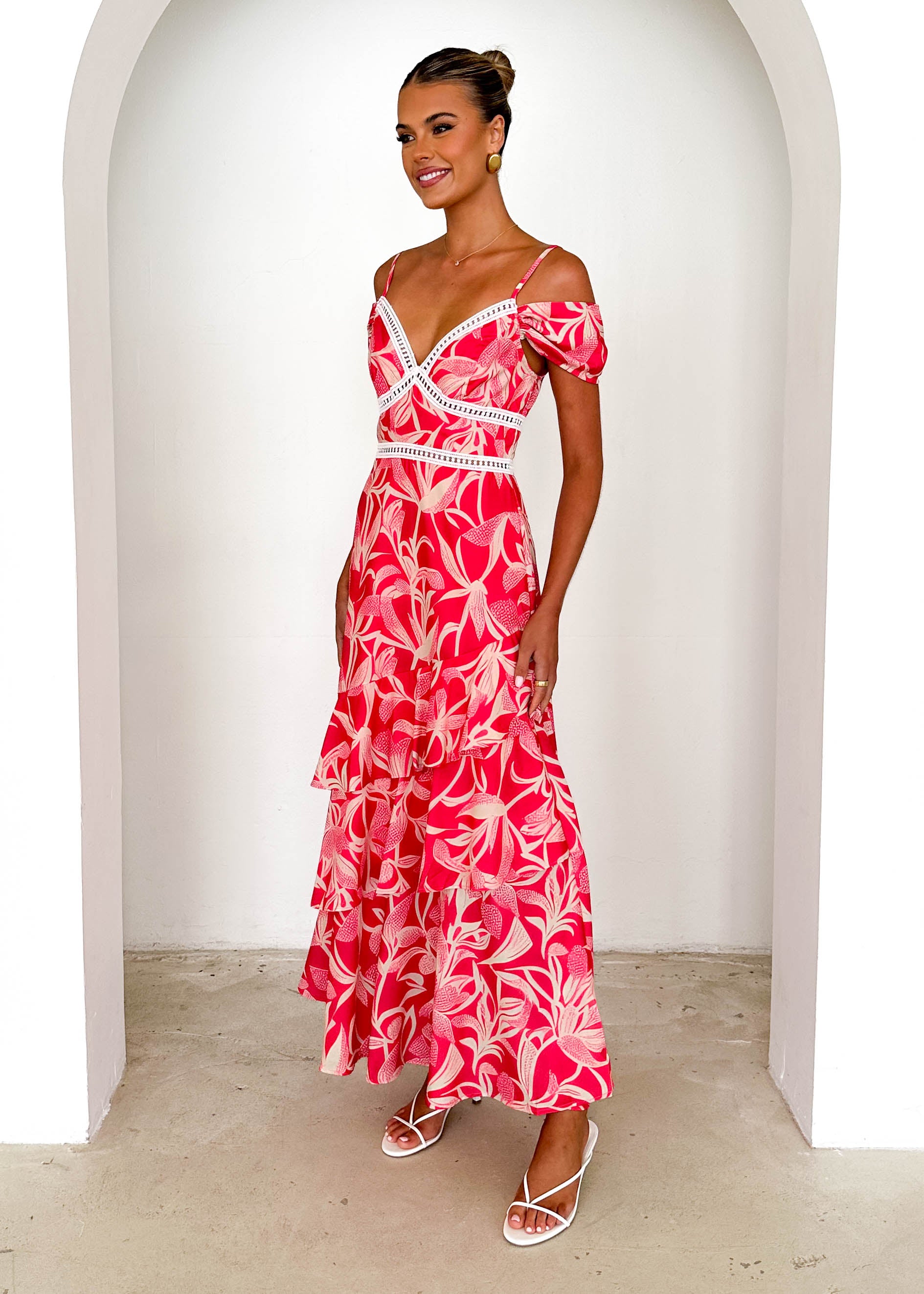 Rebecca Maxi Dress - Watermelon Floral